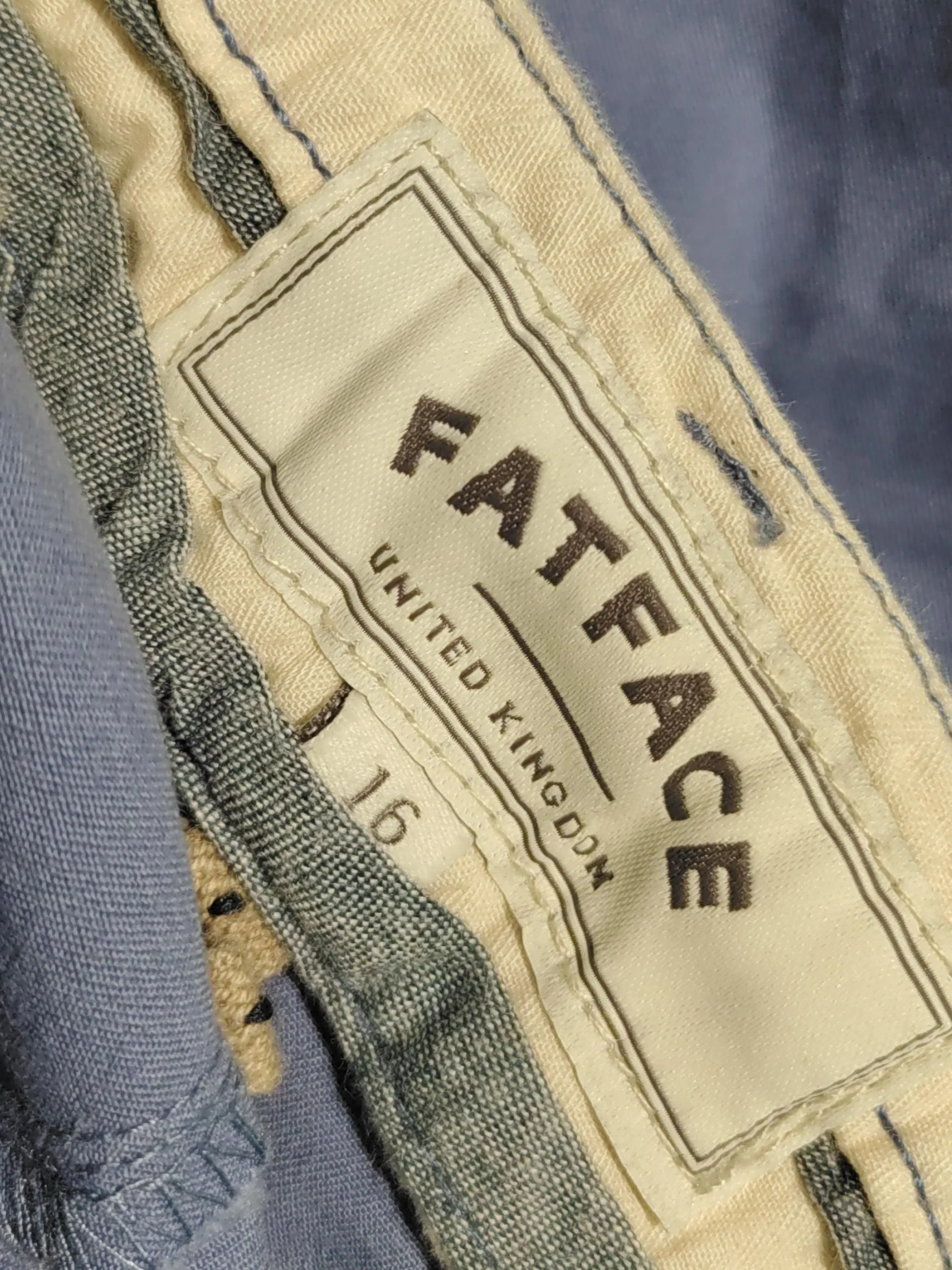Fat Face Women's Trousers UK 16 Blue Cotton with Elastane Tapered Chino - Image 5