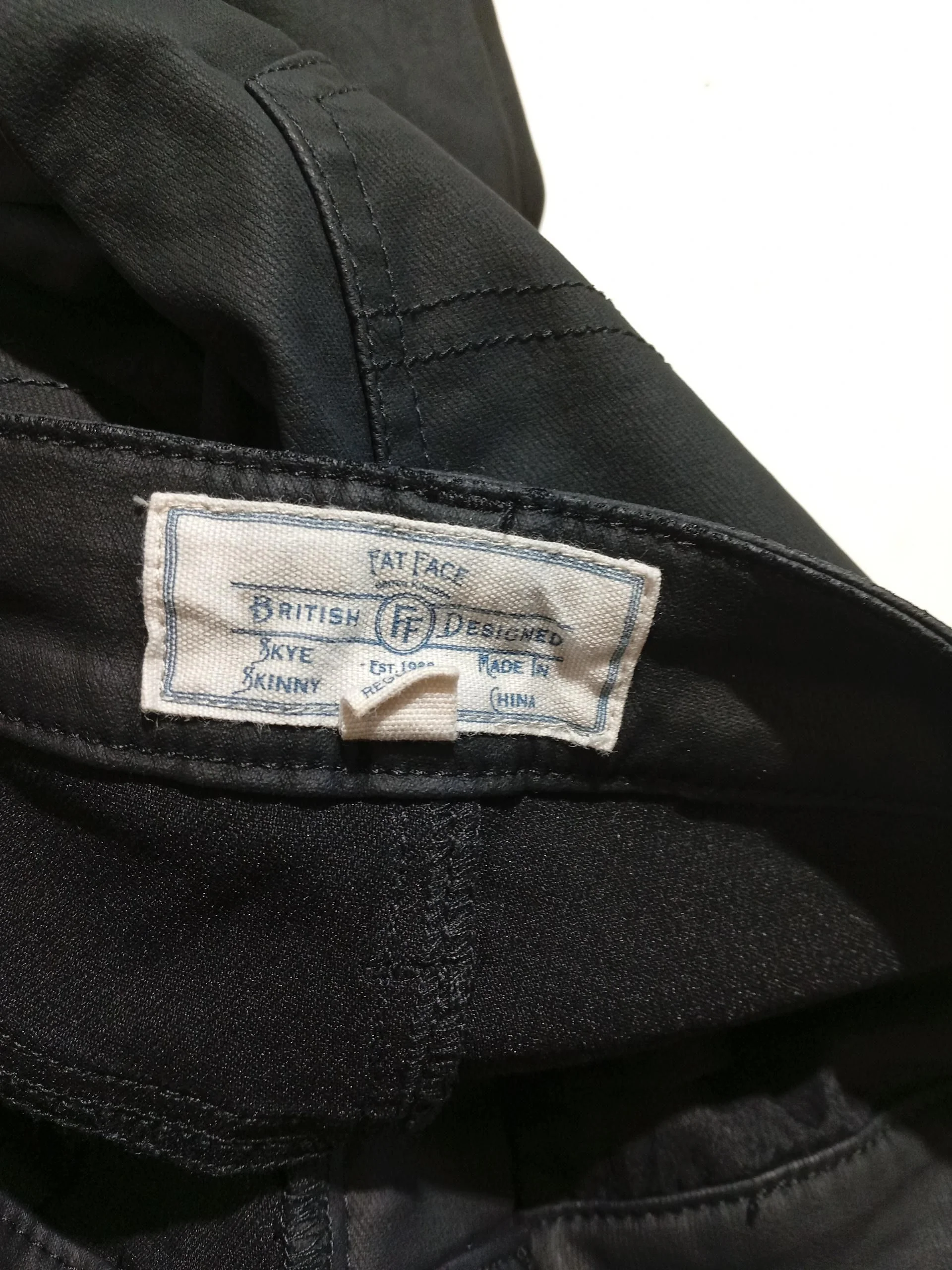 Fat Face Women's Trousers UK 8 Black Viscose with Nylon, Elastane Skinny Chino - Image 5