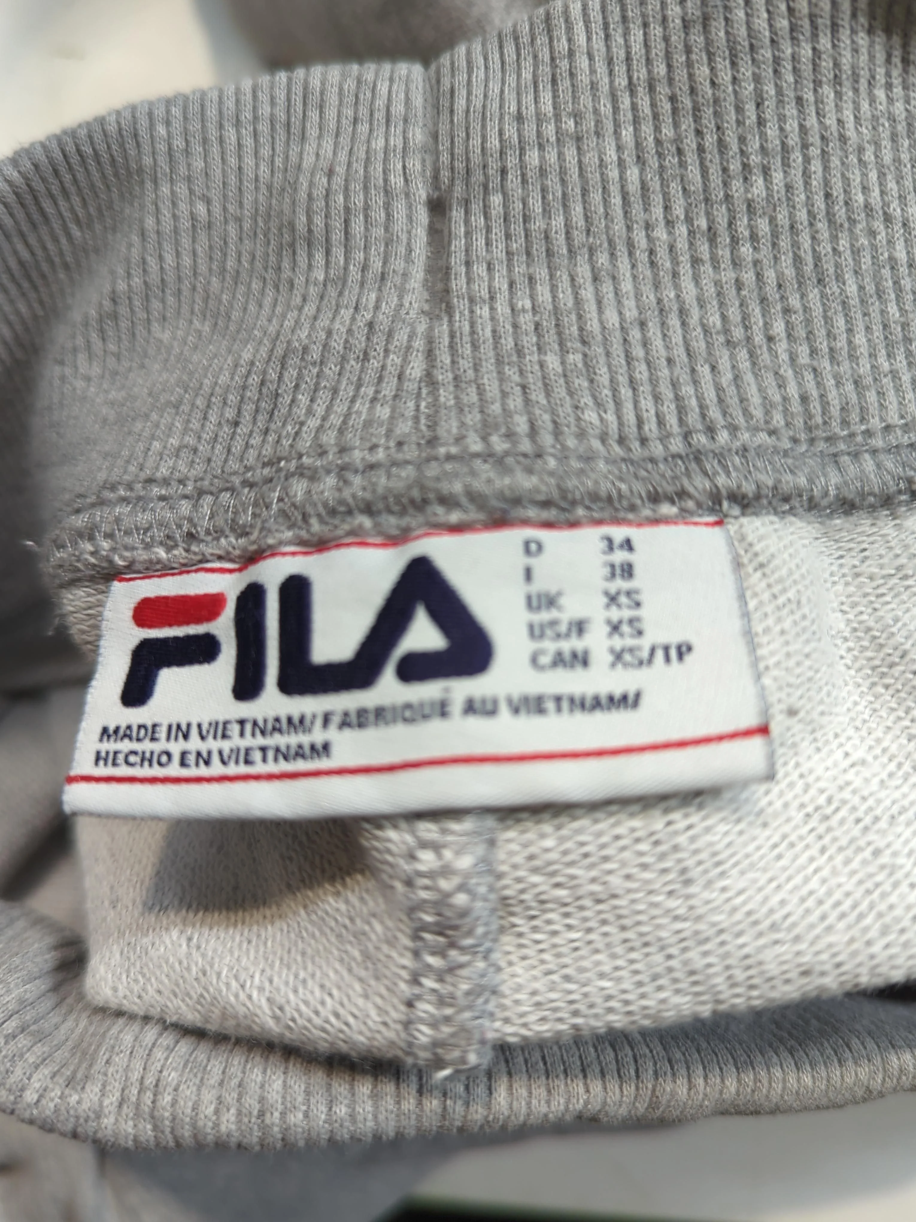 Fila Men's Sports Bottoms XS Grey Cotton with Elastane Sweatpants - Image 6
