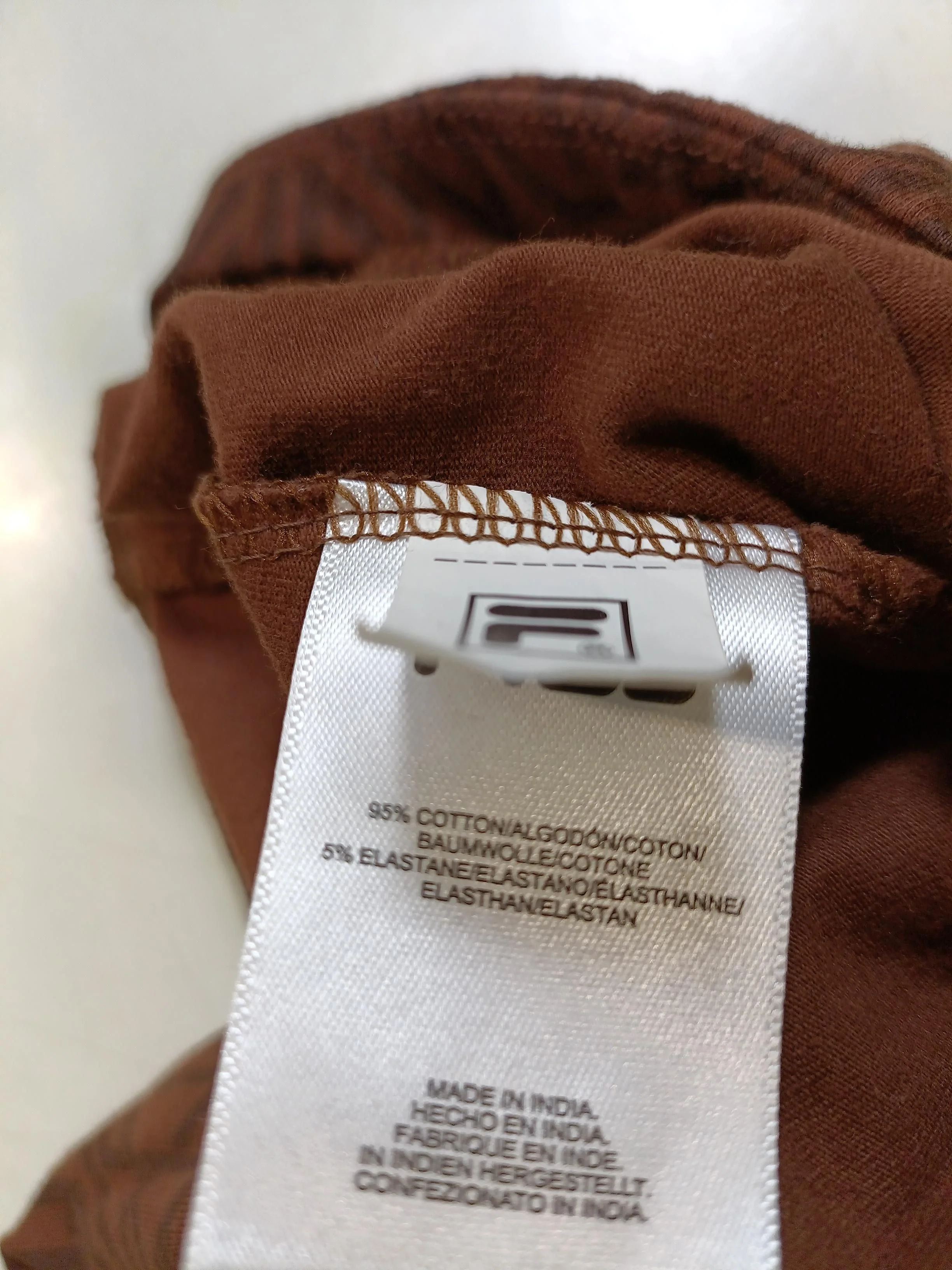 Fila Women's Trousers XS Brown Geometric Cotton with Elastane Flared Sweatpants - Image 6