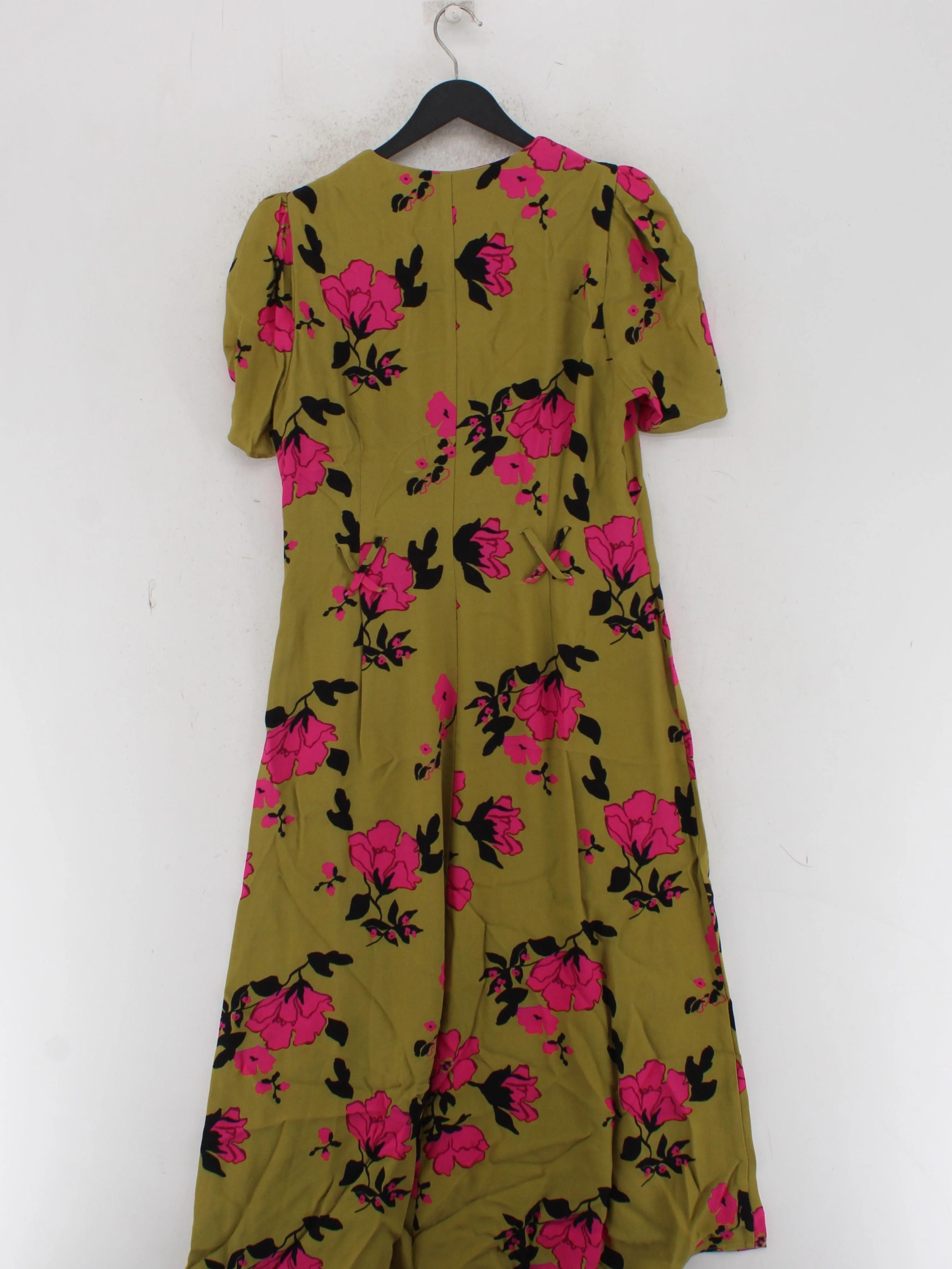 Finery A-Line Midi Dress UK12 in Green - Image 2