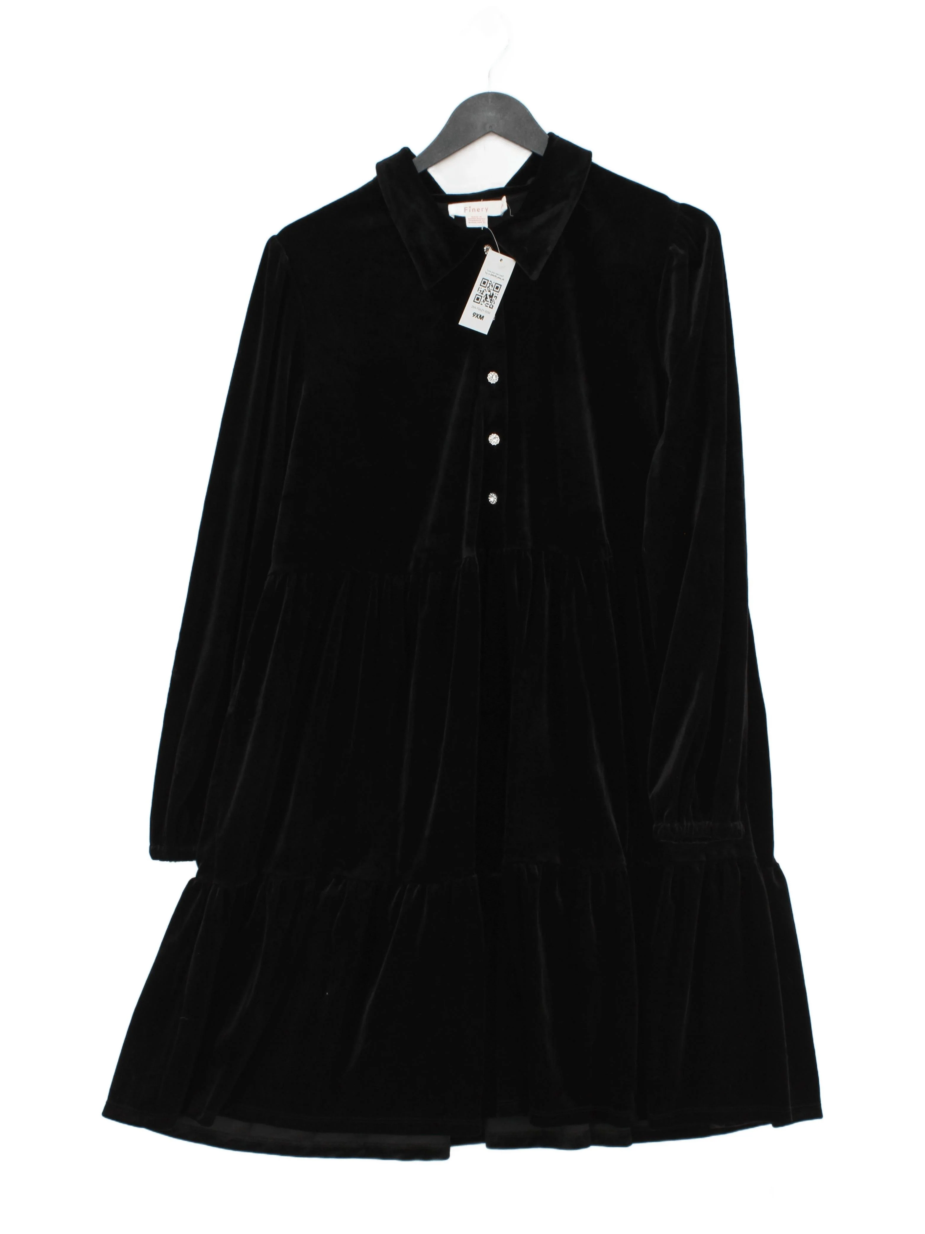 Finery Shirt Mini Dress UK16 in Black