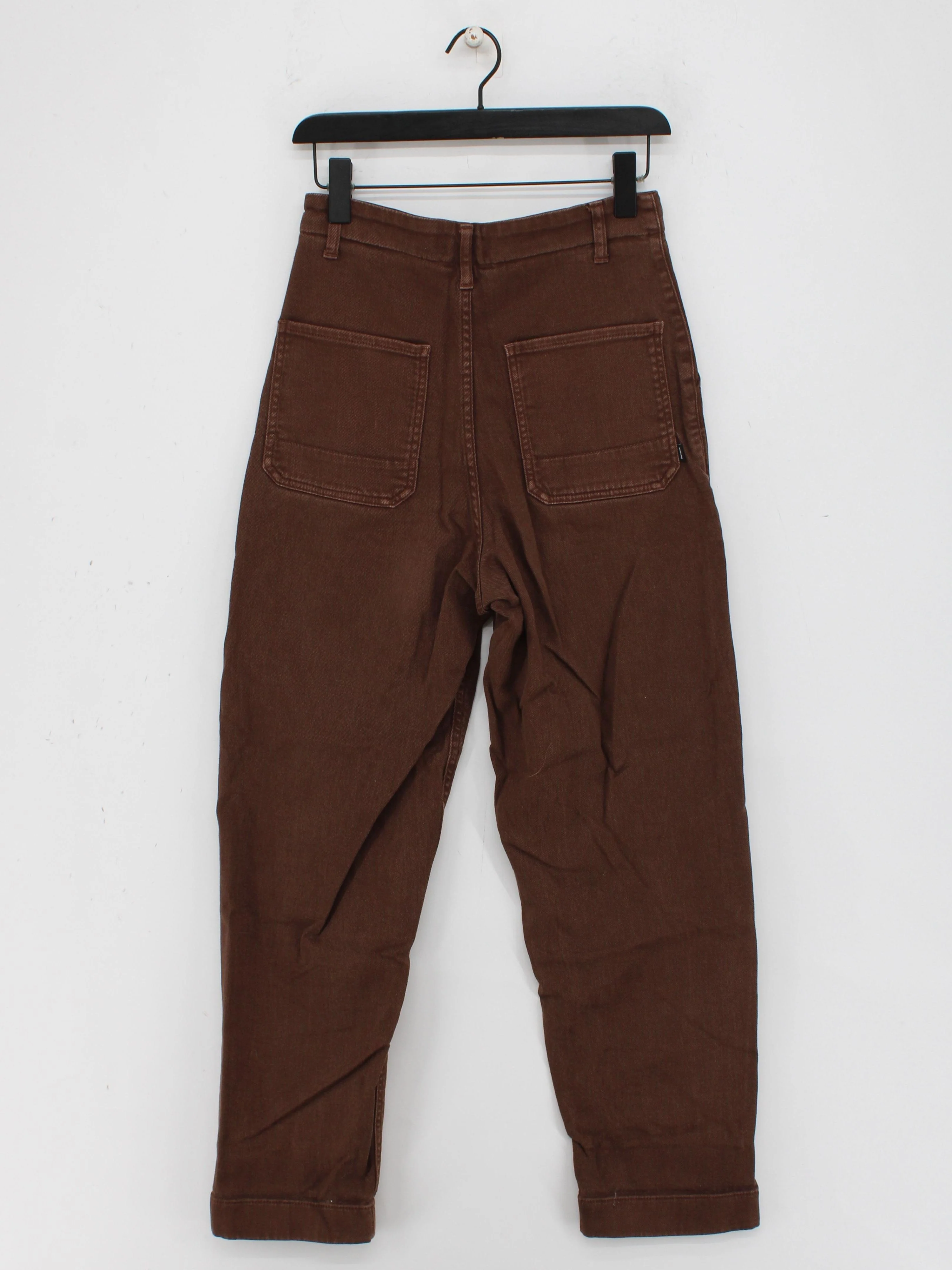 Finisterre Women's Trousers W 28 in Brown Cotton with Elastane Tapered Chino - Image 2