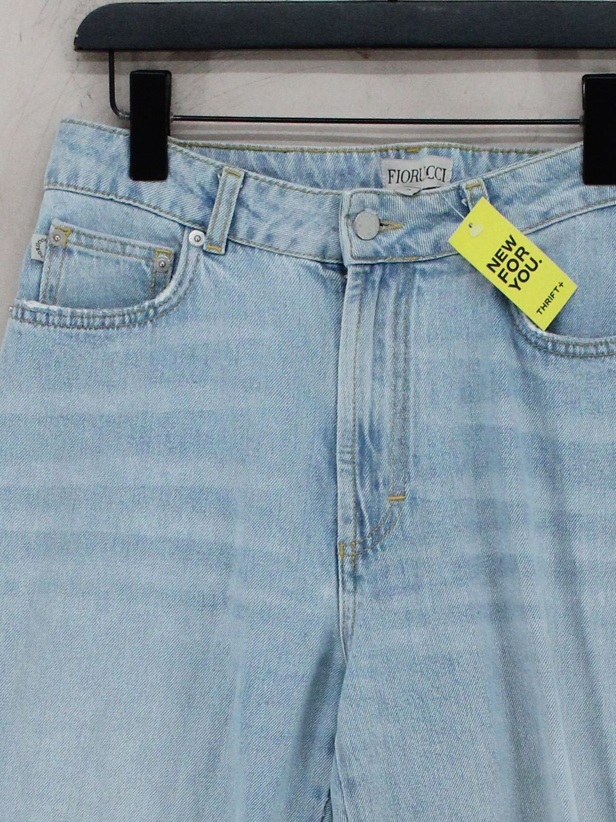 Fiorucci Women's Jeans W 29 in Blue Graphic Cotton with Elastane Mom - Image 3