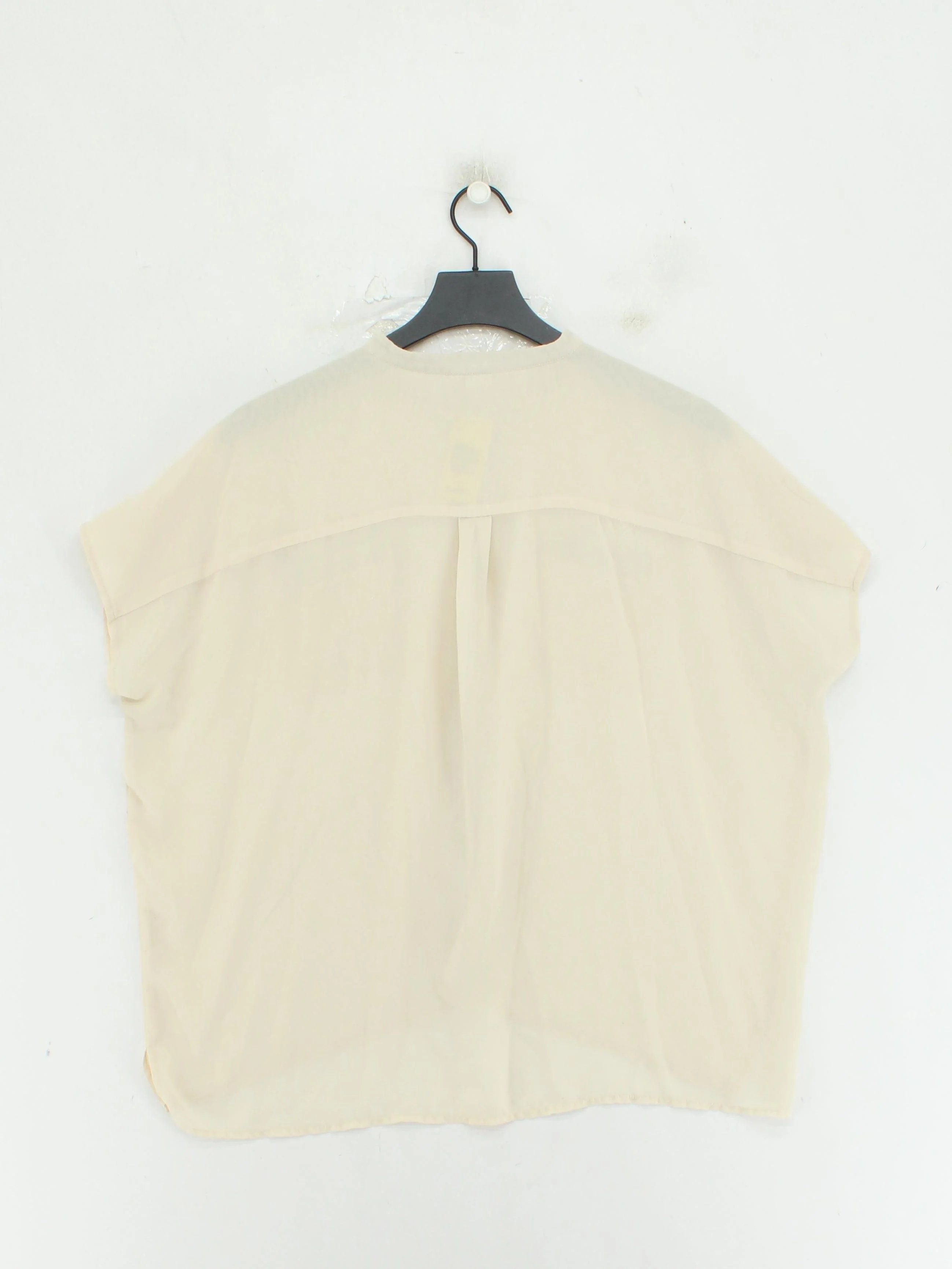 Firetrap Women's Blouse UK 14 Cream 100% Other Short Sleeve Collared Basic - Image 2