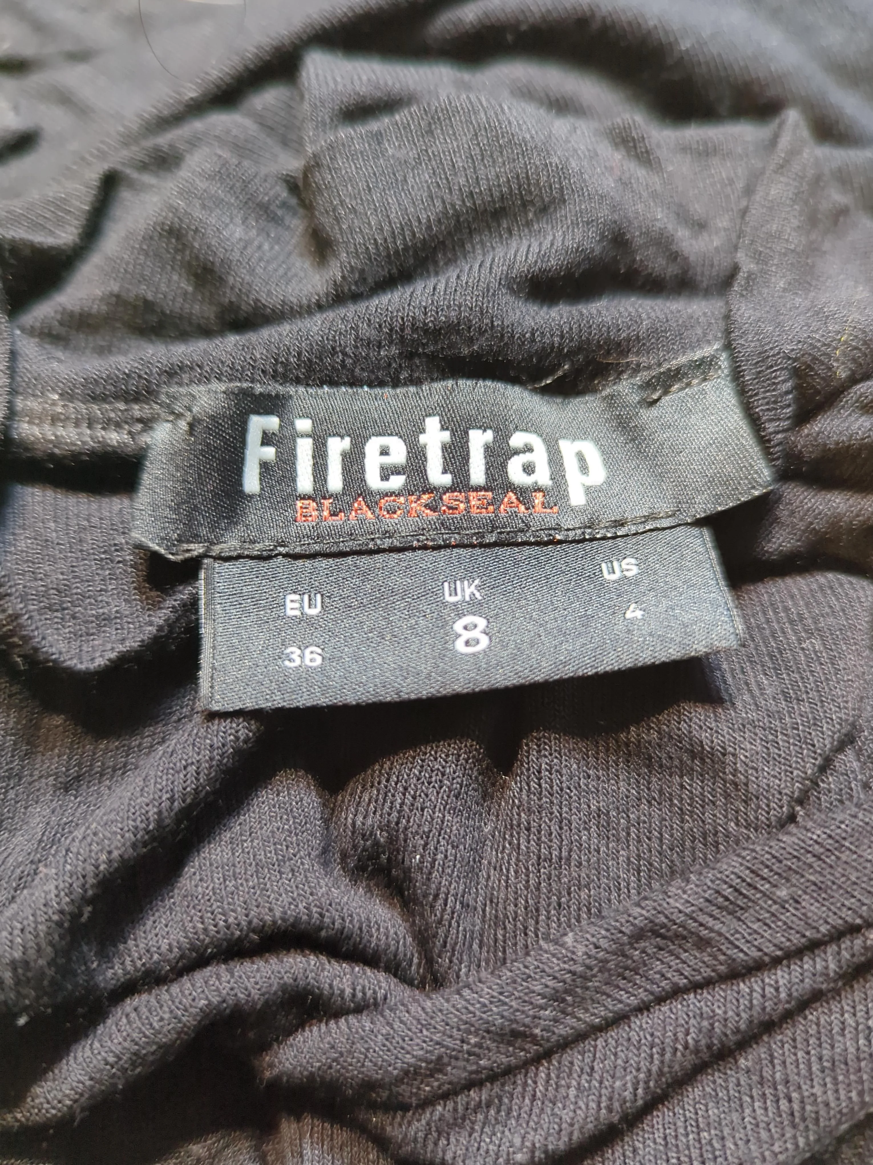 Firetrap Women's Top UK 8 Black Viscose with Elastane Tunic - Image 6