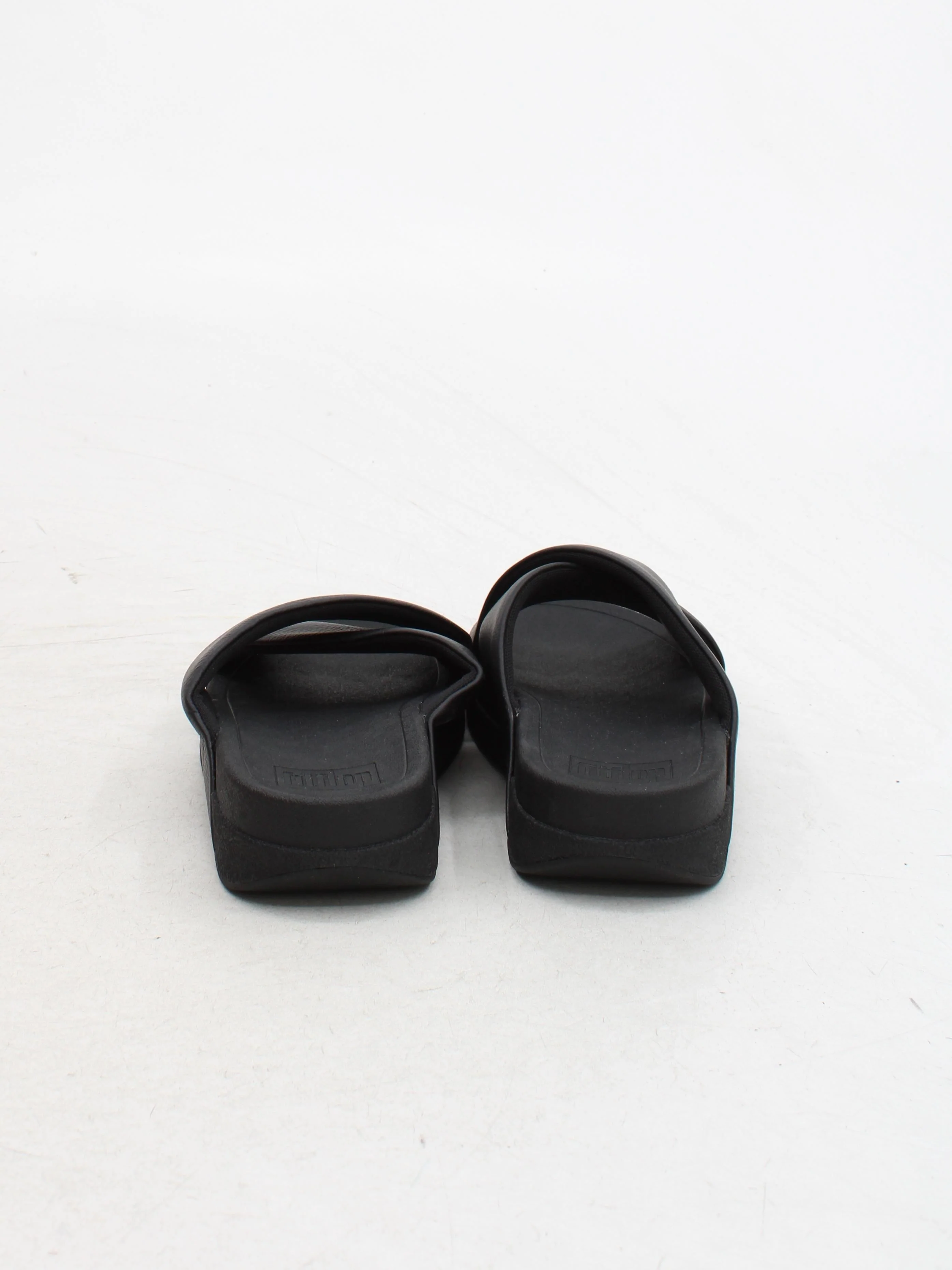 FitFlop Men's Sandals UK 9 Black 100% Leather Slider - Image 3