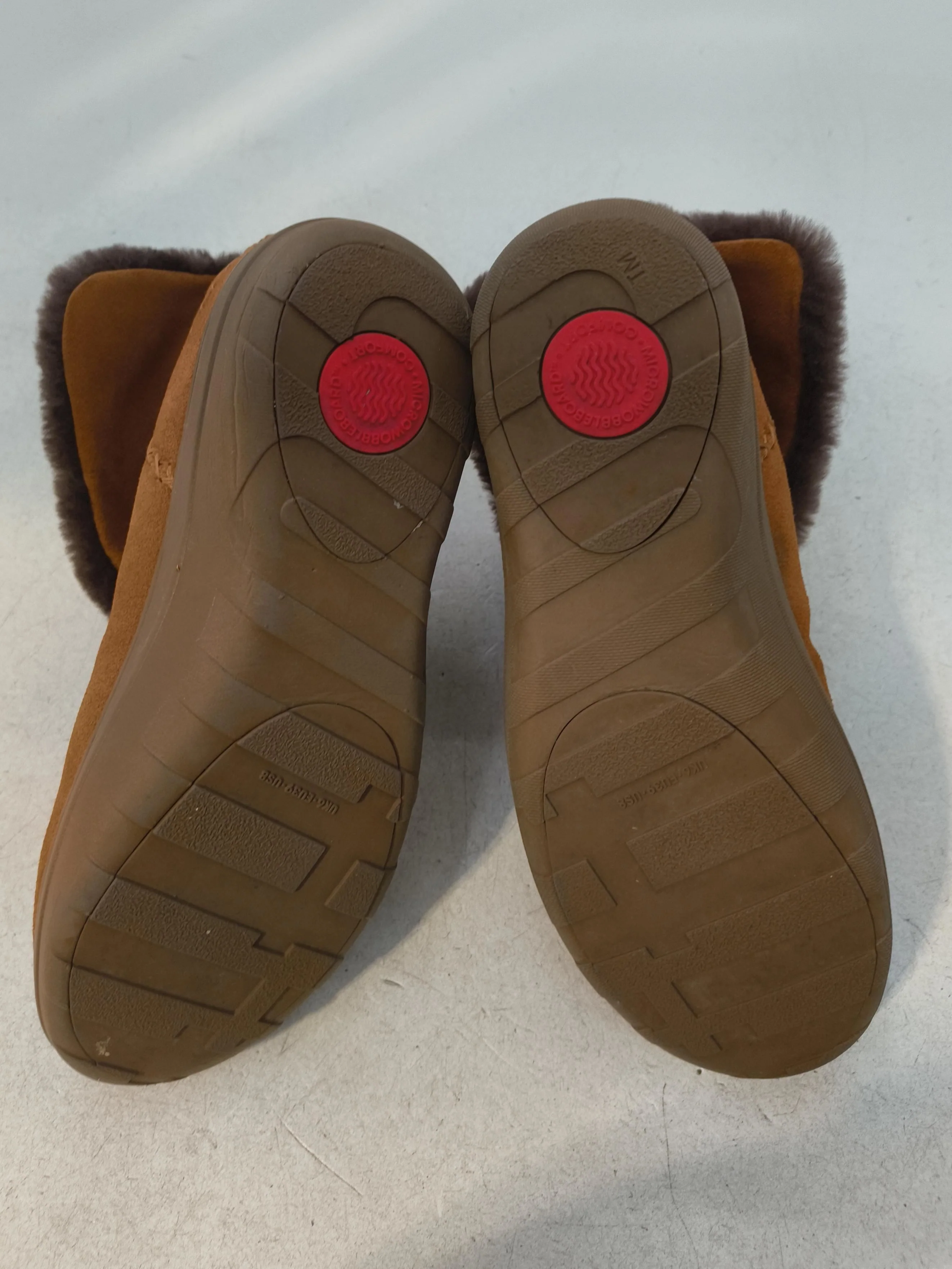 FitFlop Women's Boots UK 7 Tan Suede with Faux Fur Platform - Image 7