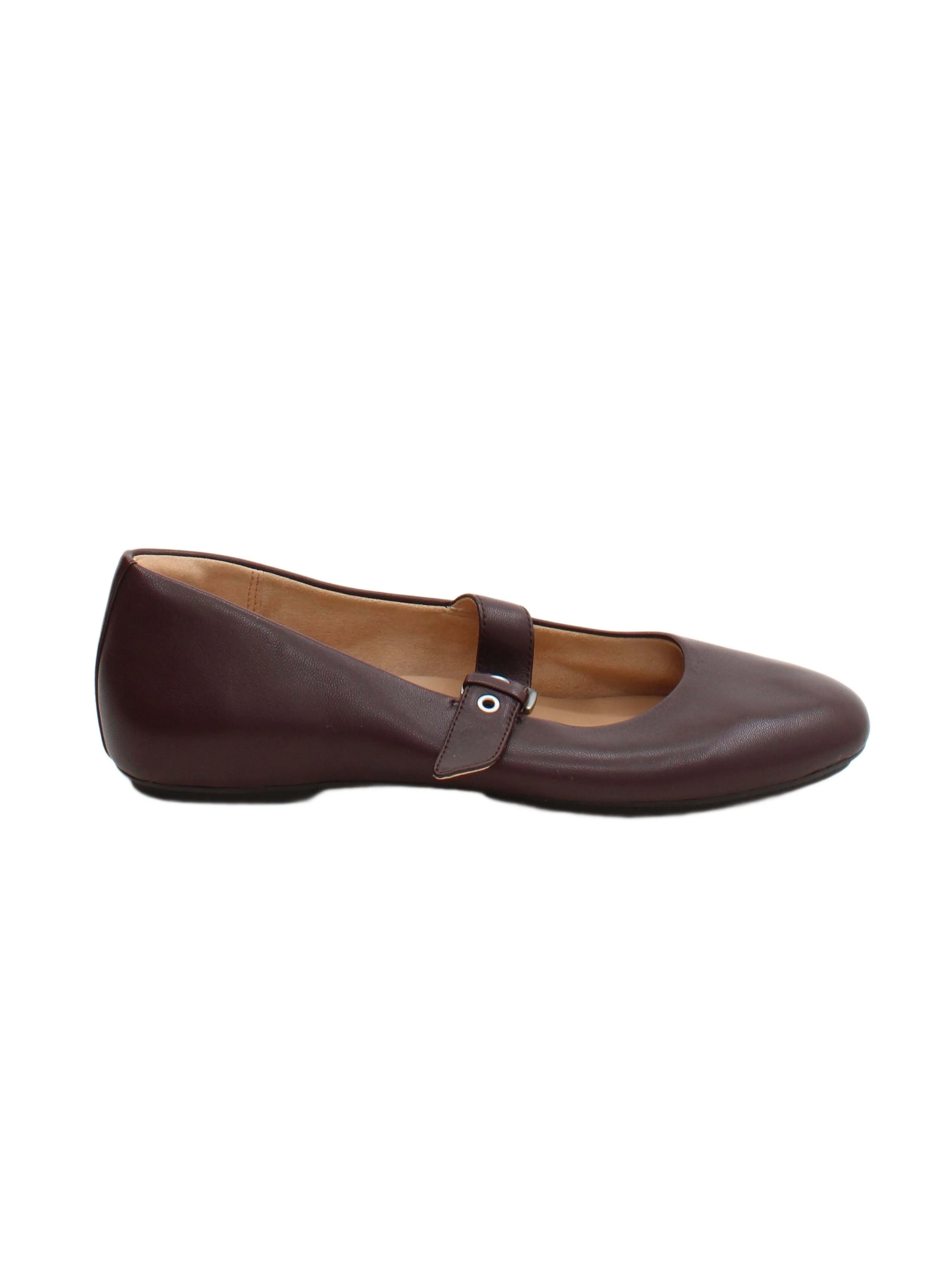 FitFlop Women's Flat Shoes UK 7 Brown 100% Leather Mary Jane