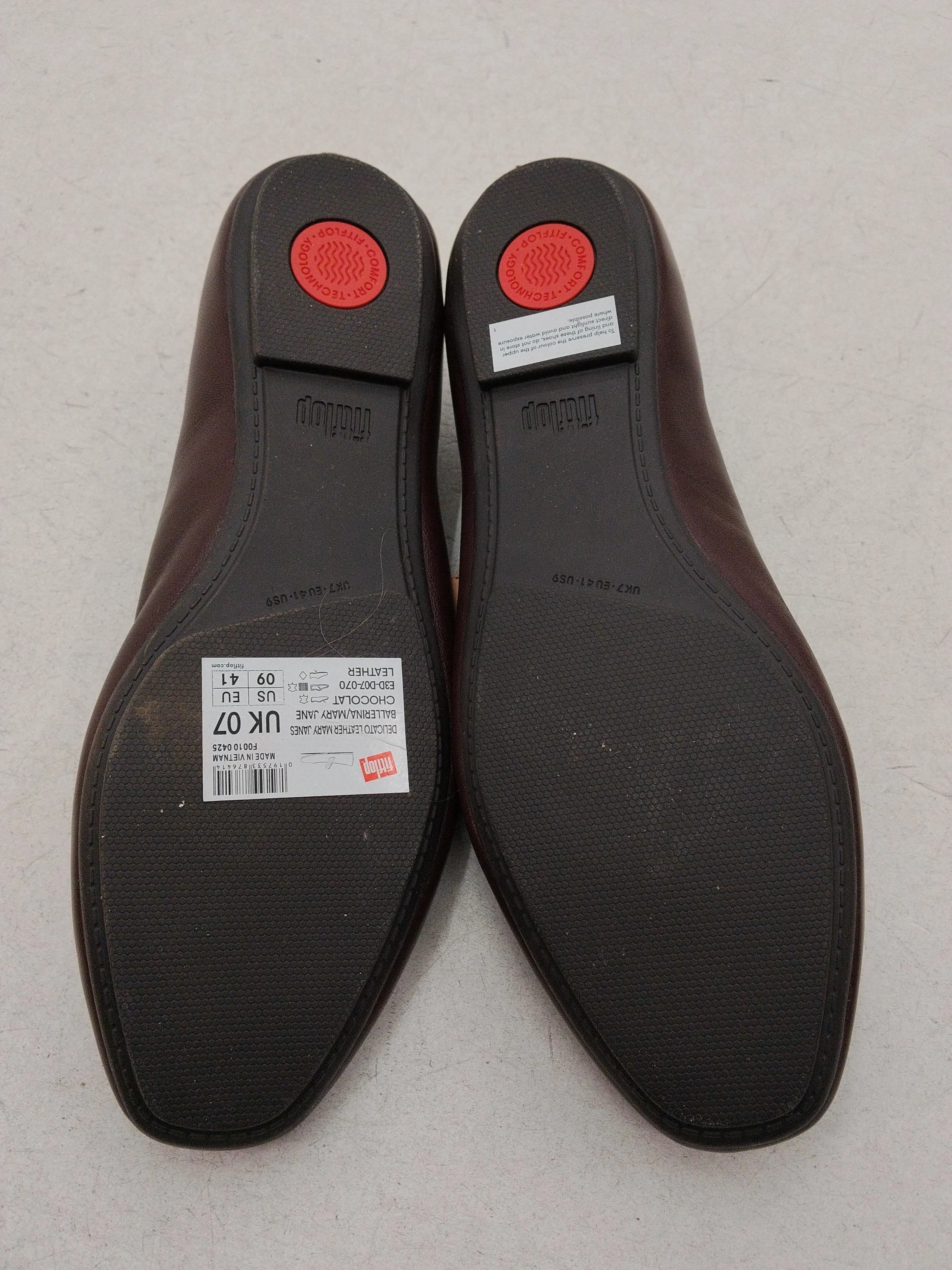 FitFlop Women's Flat Shoes UK 7 Brown 100% Leather Mary Jane - Image 7