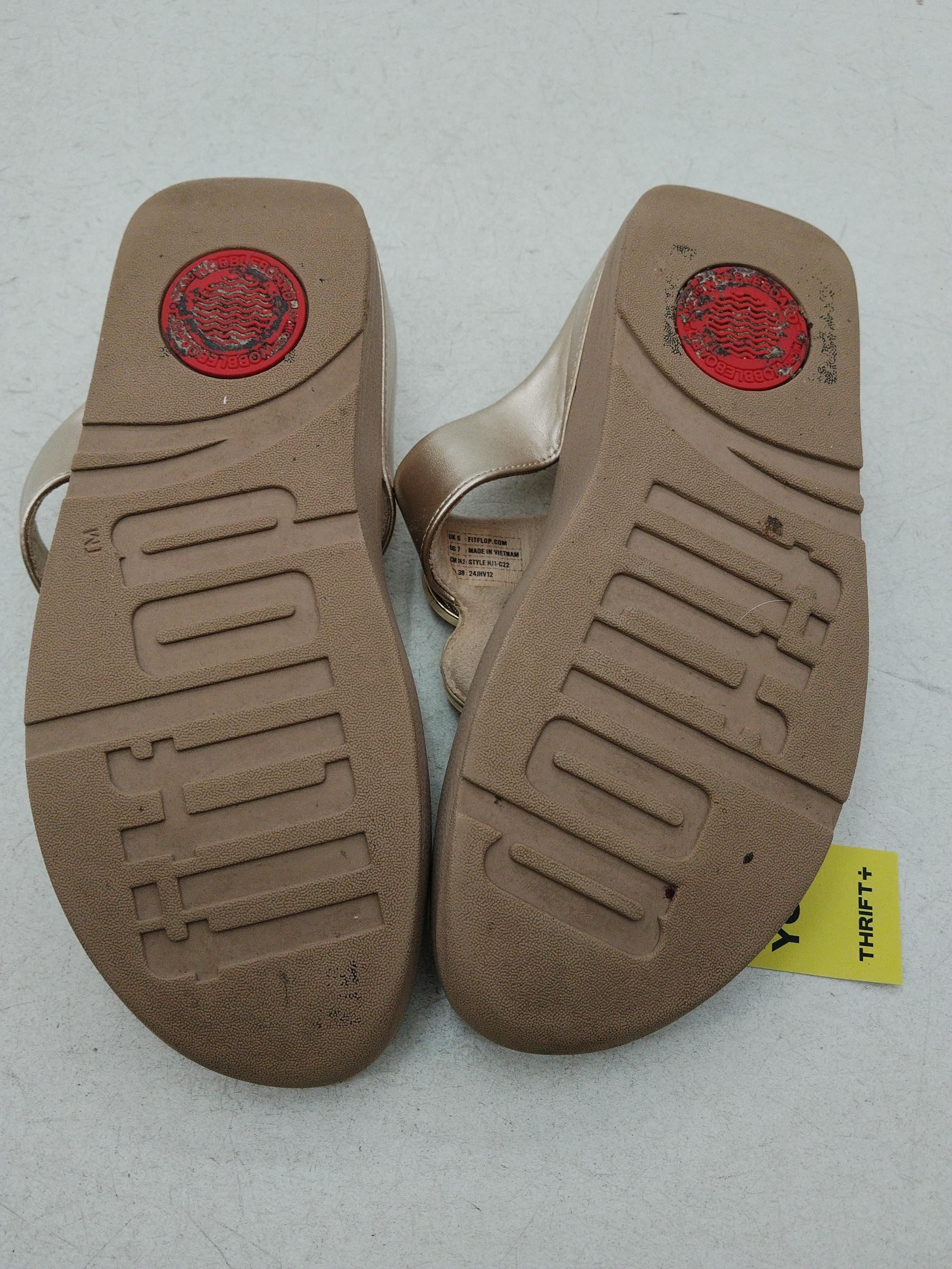 FitFlop Women's Sandals UK 5 Gold 100% Other Flip-Flop - Image 7