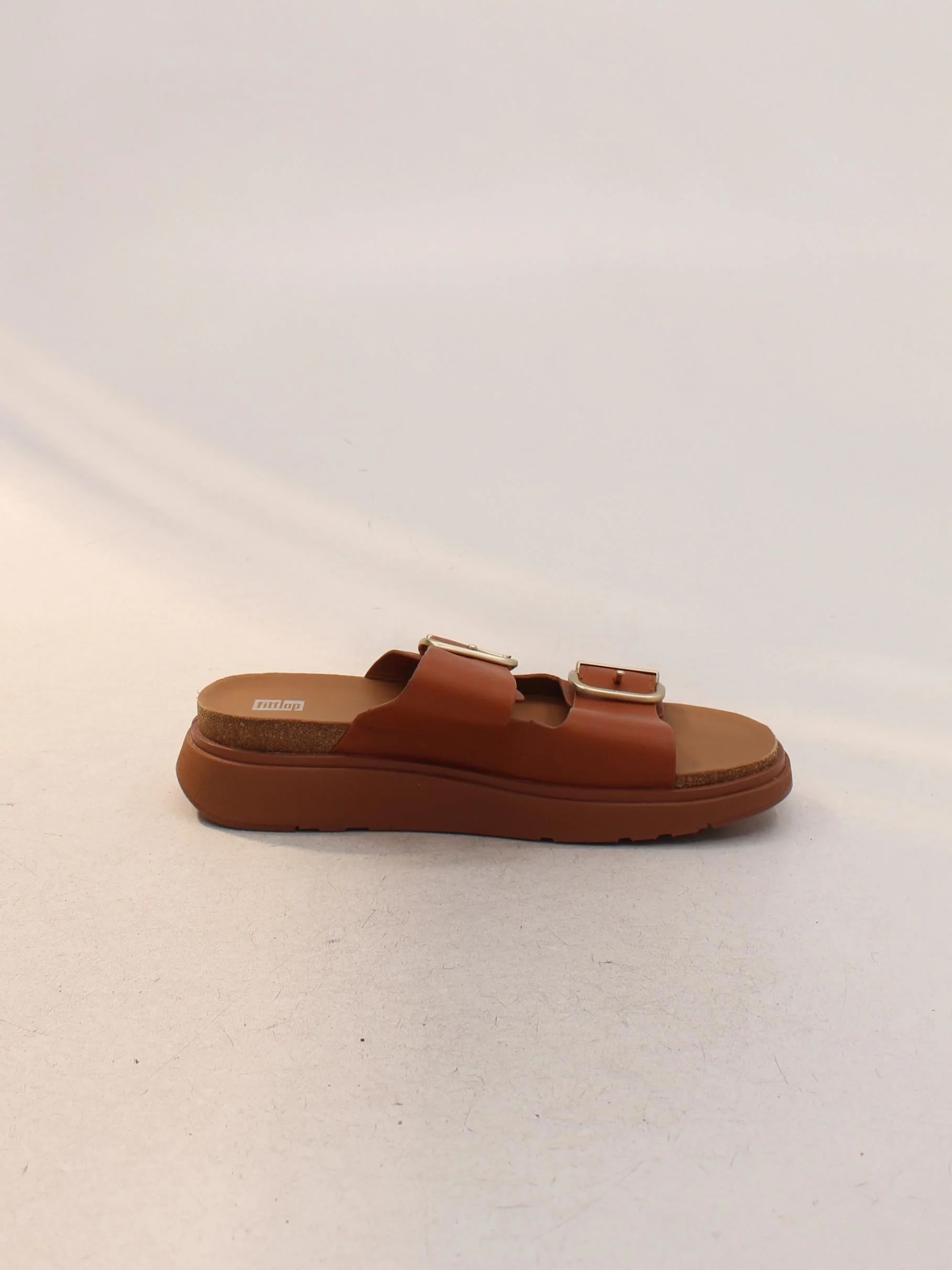 FitFlop Women's Sandals UK 6.5 Tan 100% Leather Slider - Image 5