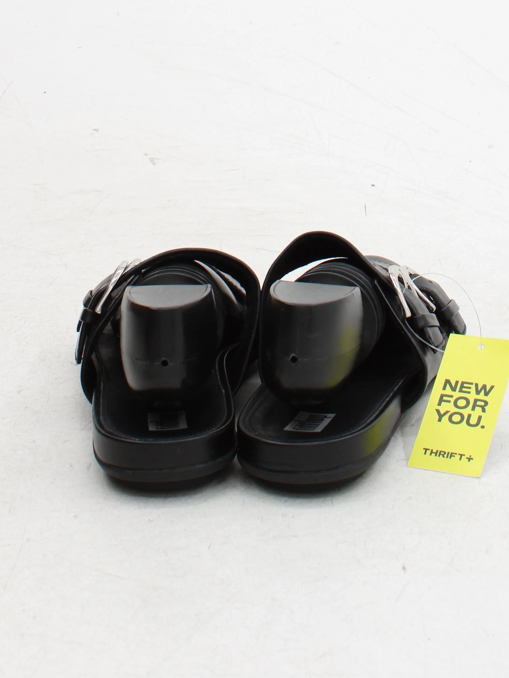 FitFlop Women's Sandals UK 6 Black 100% Leather Slider - Image 3