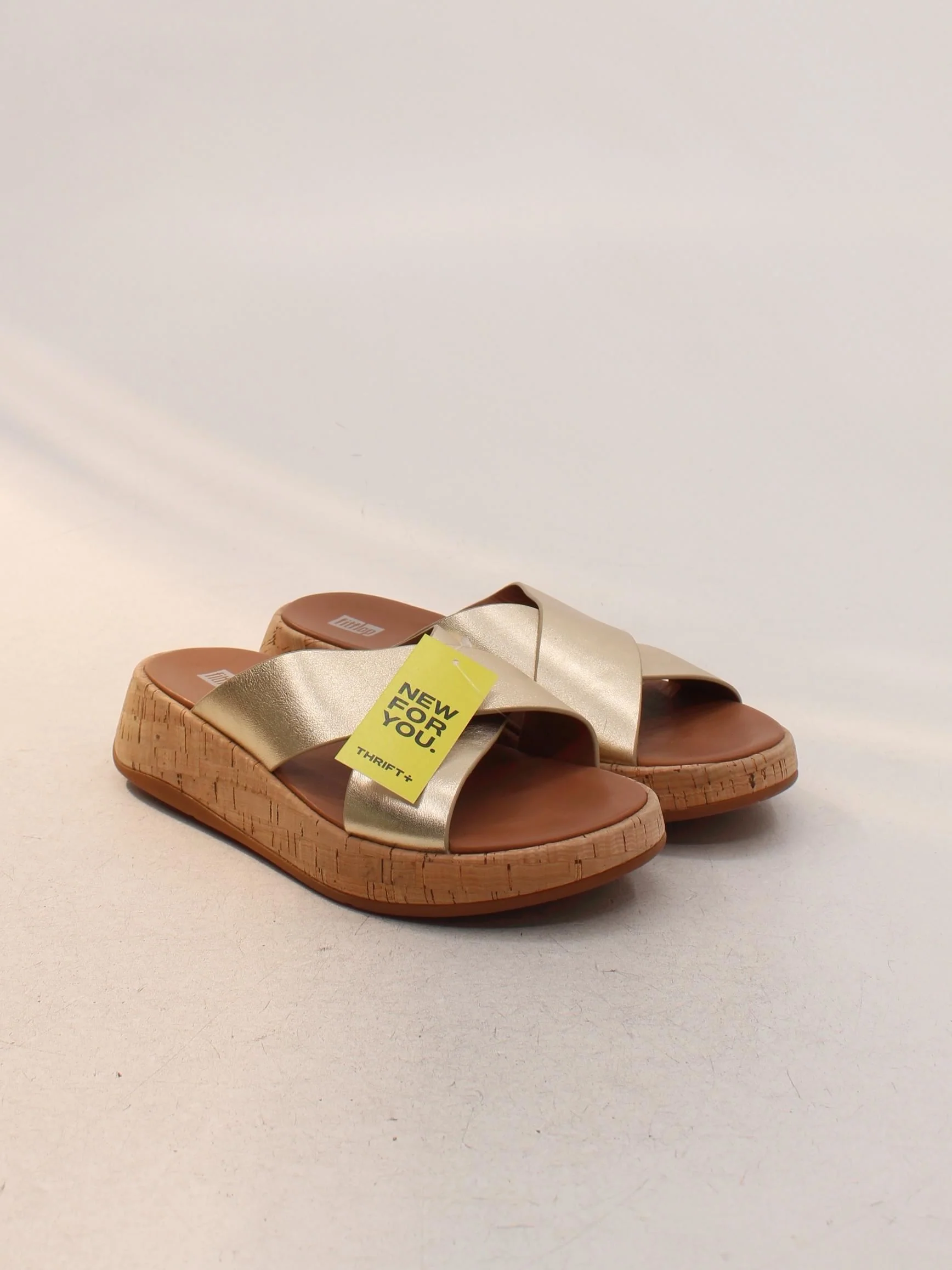 FitFlop Women's Sandals UK 7 Gold 100% Other Slider - Image 4