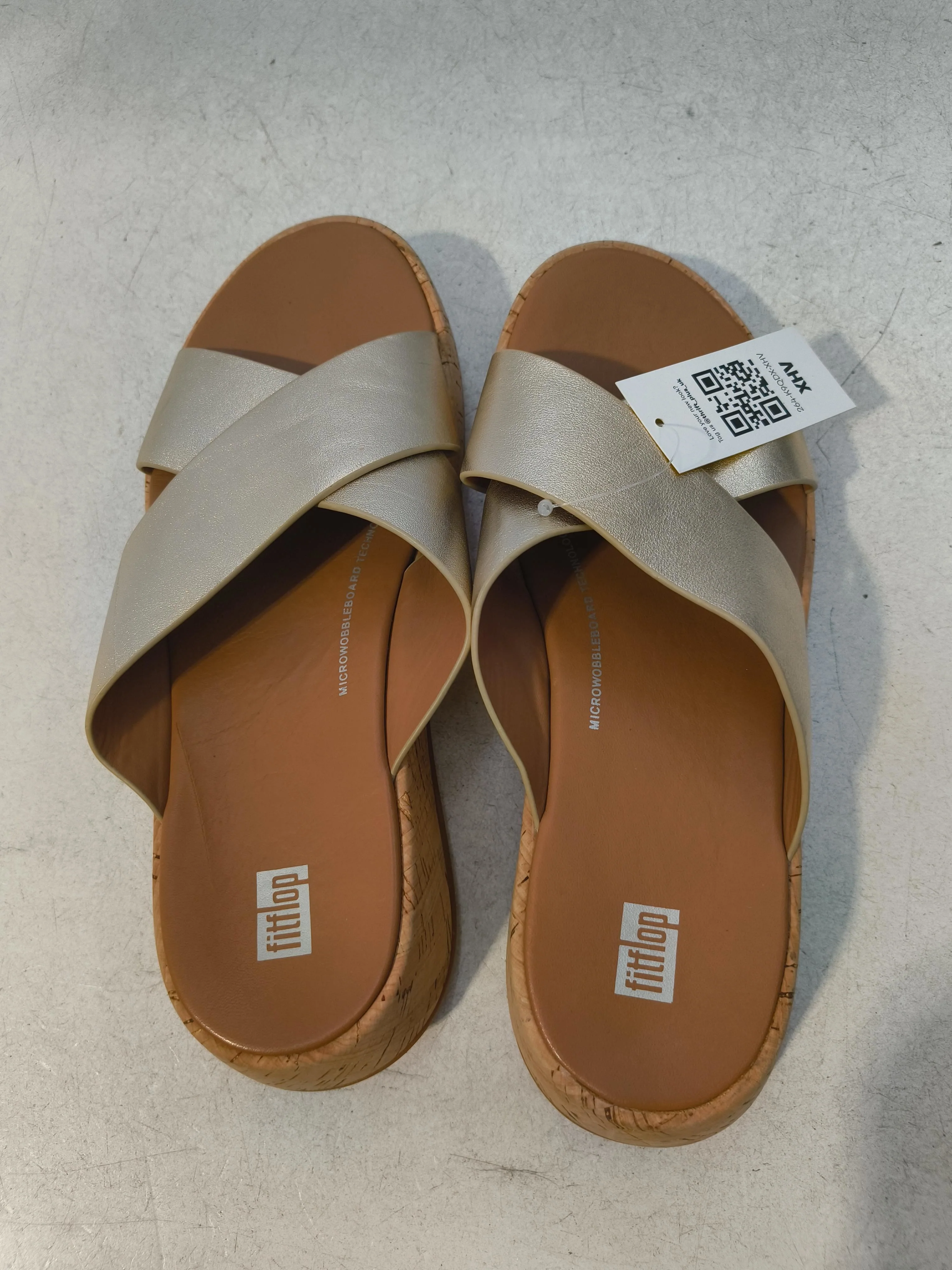 FitFlop Women's Sandals UK 7 Gold 100% Other Slider - Image 7