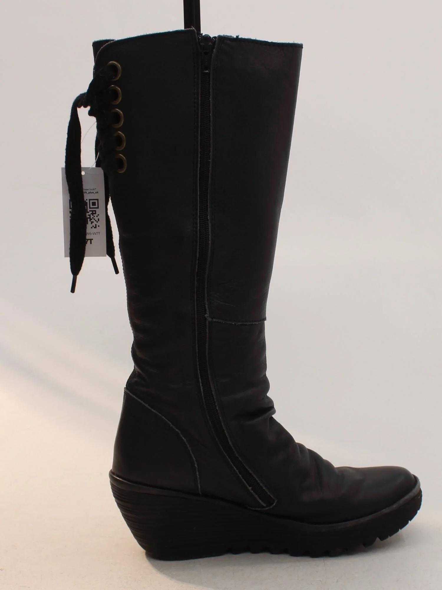 FLY London Women's Boots UK 6.5 Black 100% Leather Platform - Image 5