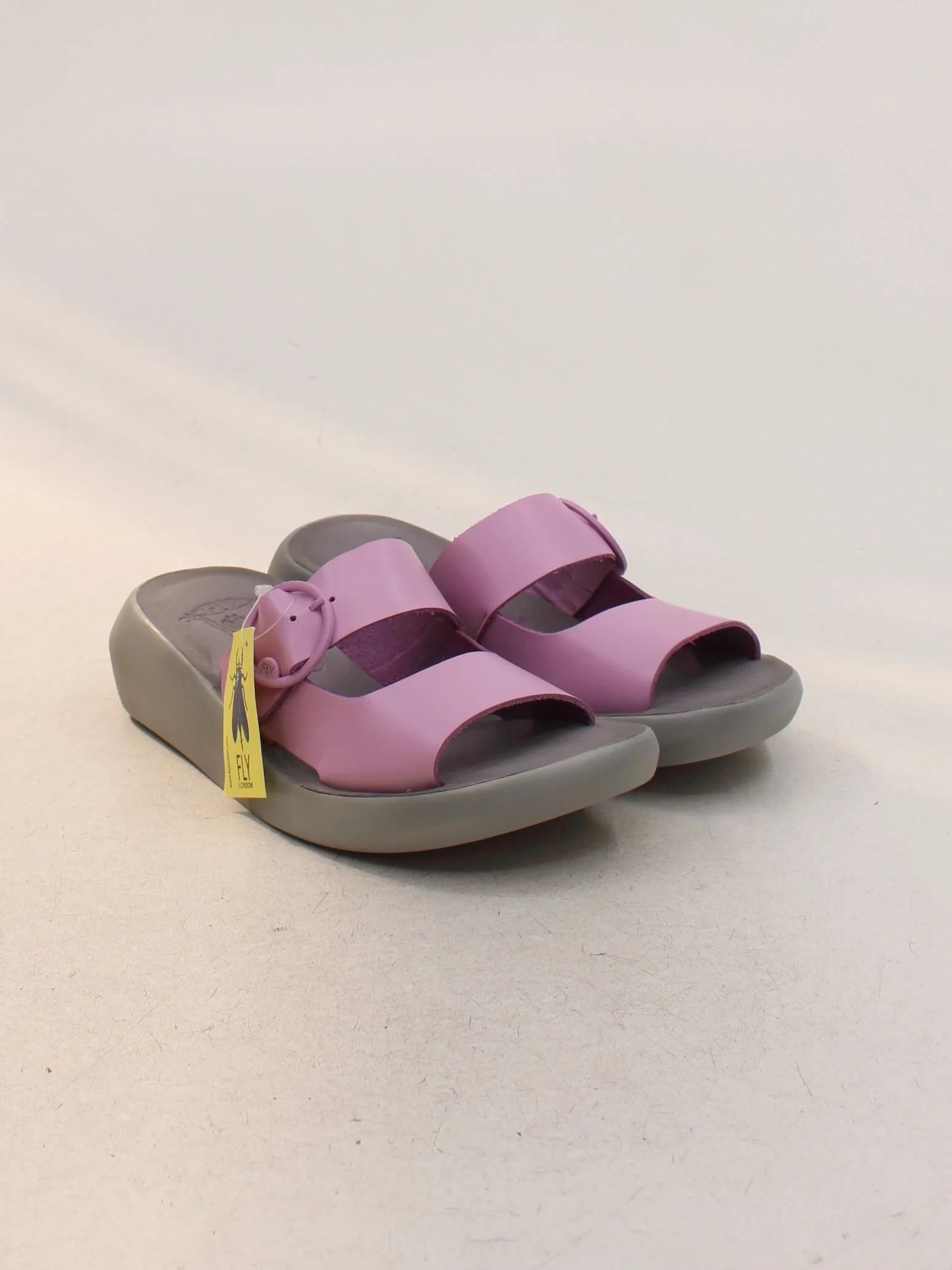 FLY London Women's Sandals UK 6 Pink 100% Leather Slider - Image 4