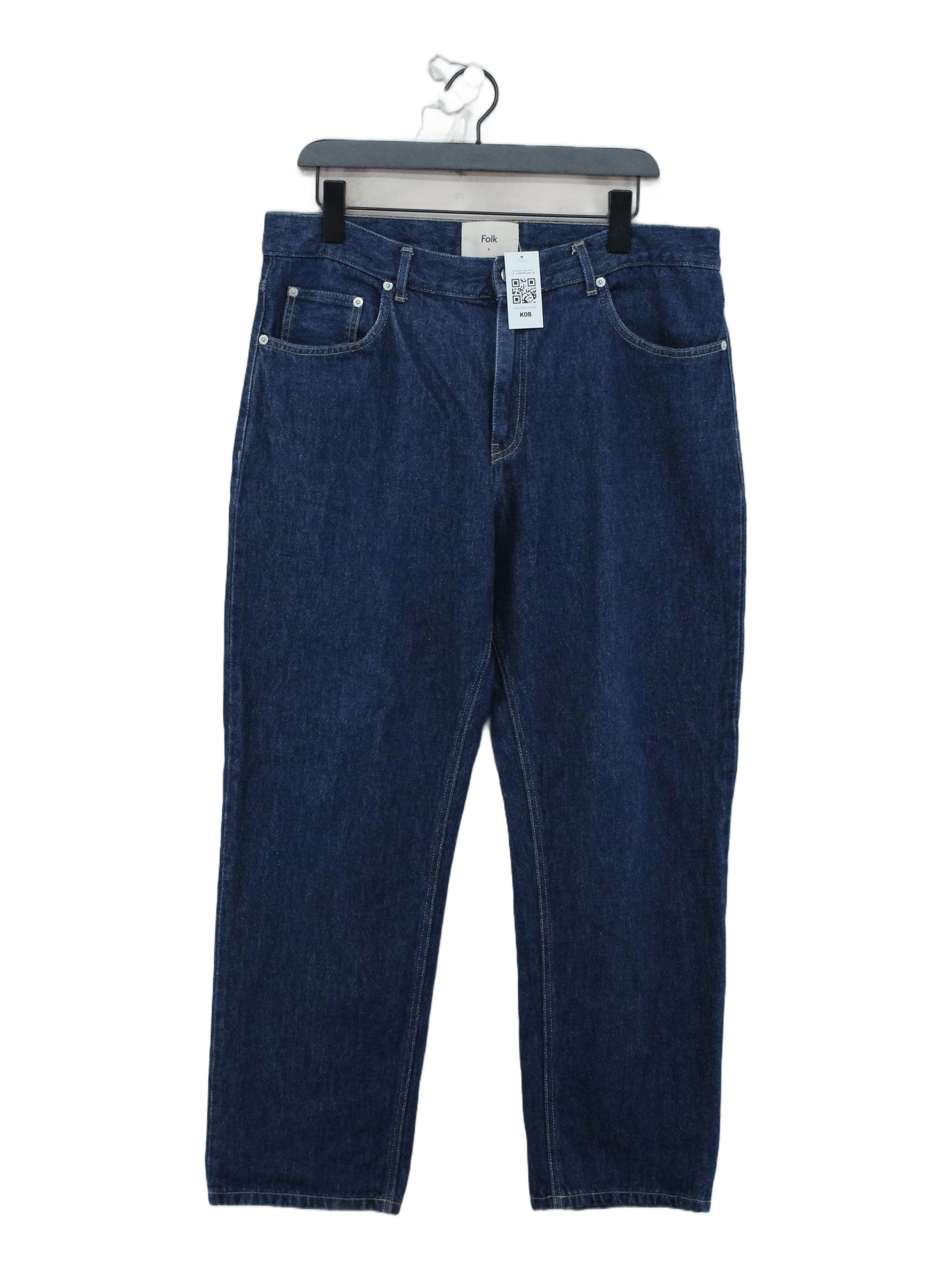 Folk Men's Jeans XL Blue 100% Cotton Straight