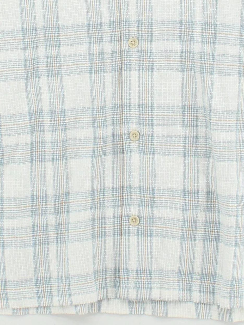 Folk Men's Shirt L Multi Checkered Linen with Cotton Basic - Image 4