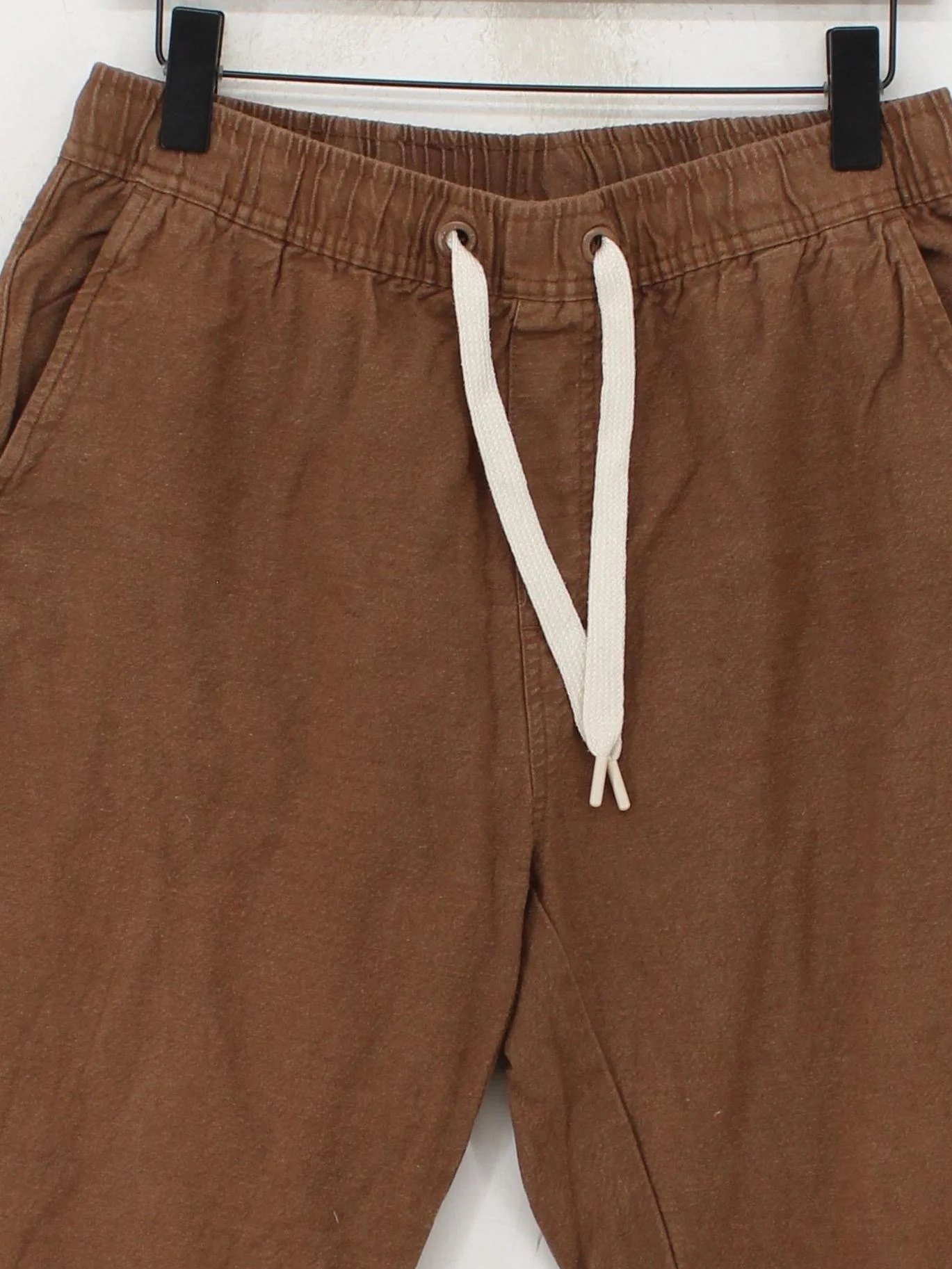Folk Men's Sports Bottoms L Brown Cotton with Linen Tapered Sweatpants - Image 3