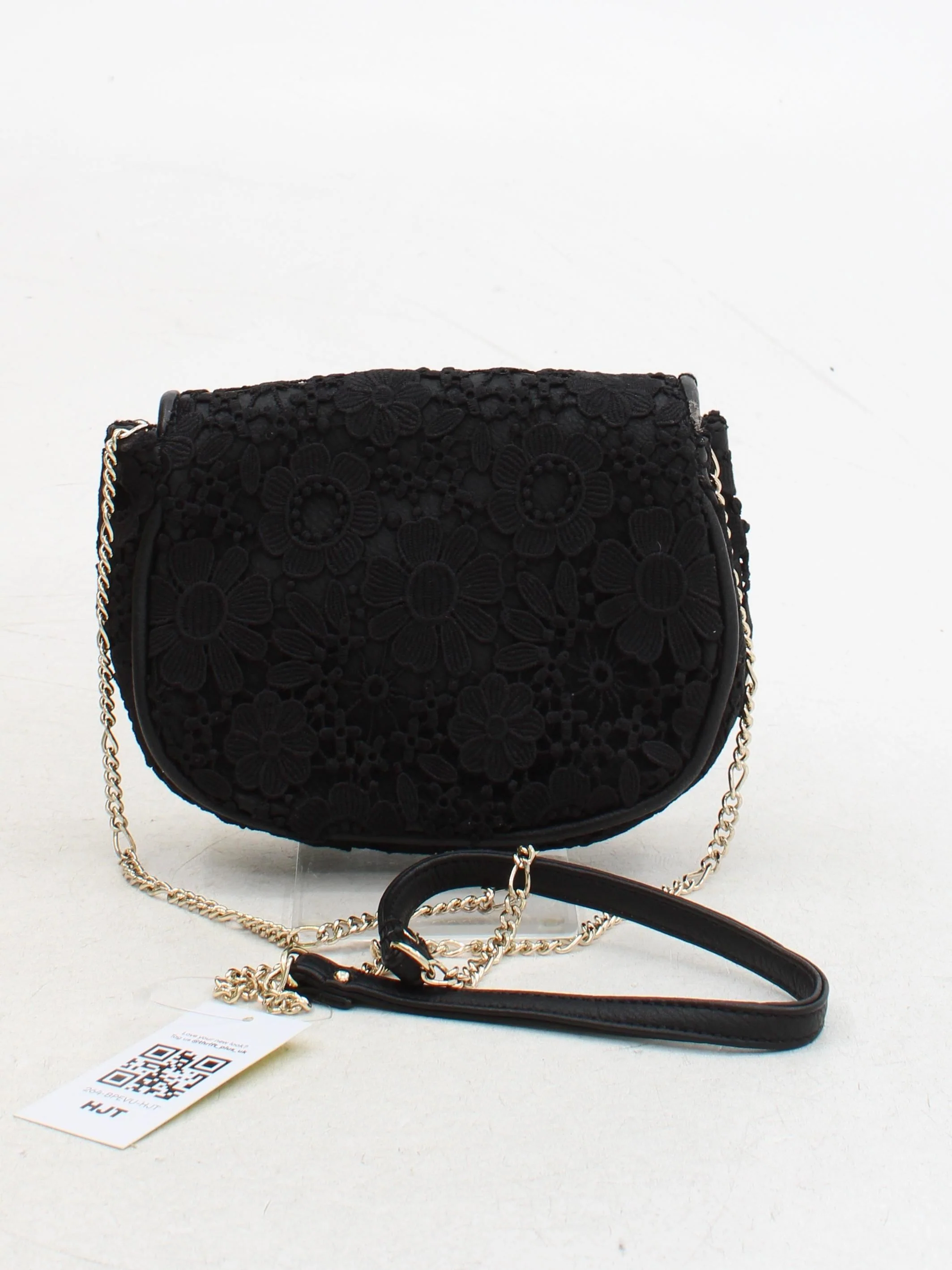 Forever New Women's Bag Black Floral Other with Faux Leather Crossbody - Image 2