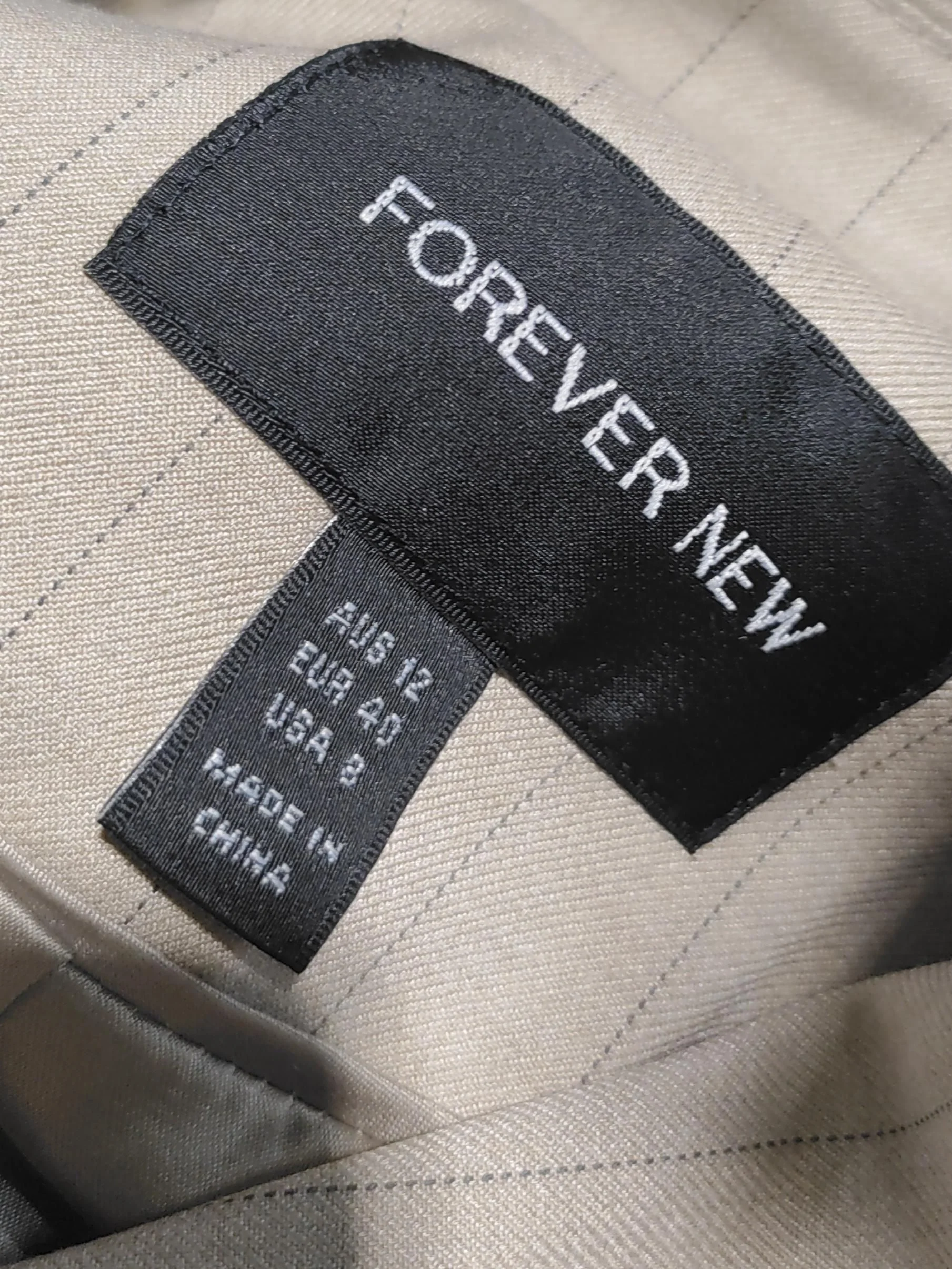 Forever New Women's Blazer UK 12 Cream Polyester with Viscose, Elastane Overcoat - Image 5