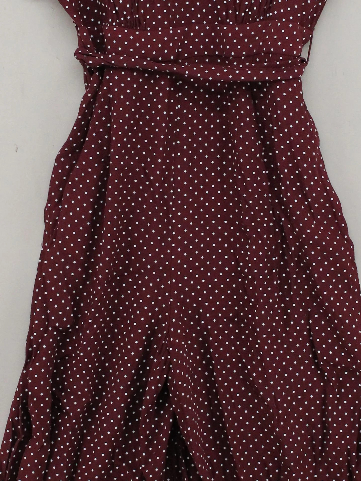 Forever New Women's Jumpsuit UK 10 Red Polkadot 100% Other Wide-Leg Jumpsuit - Image 3