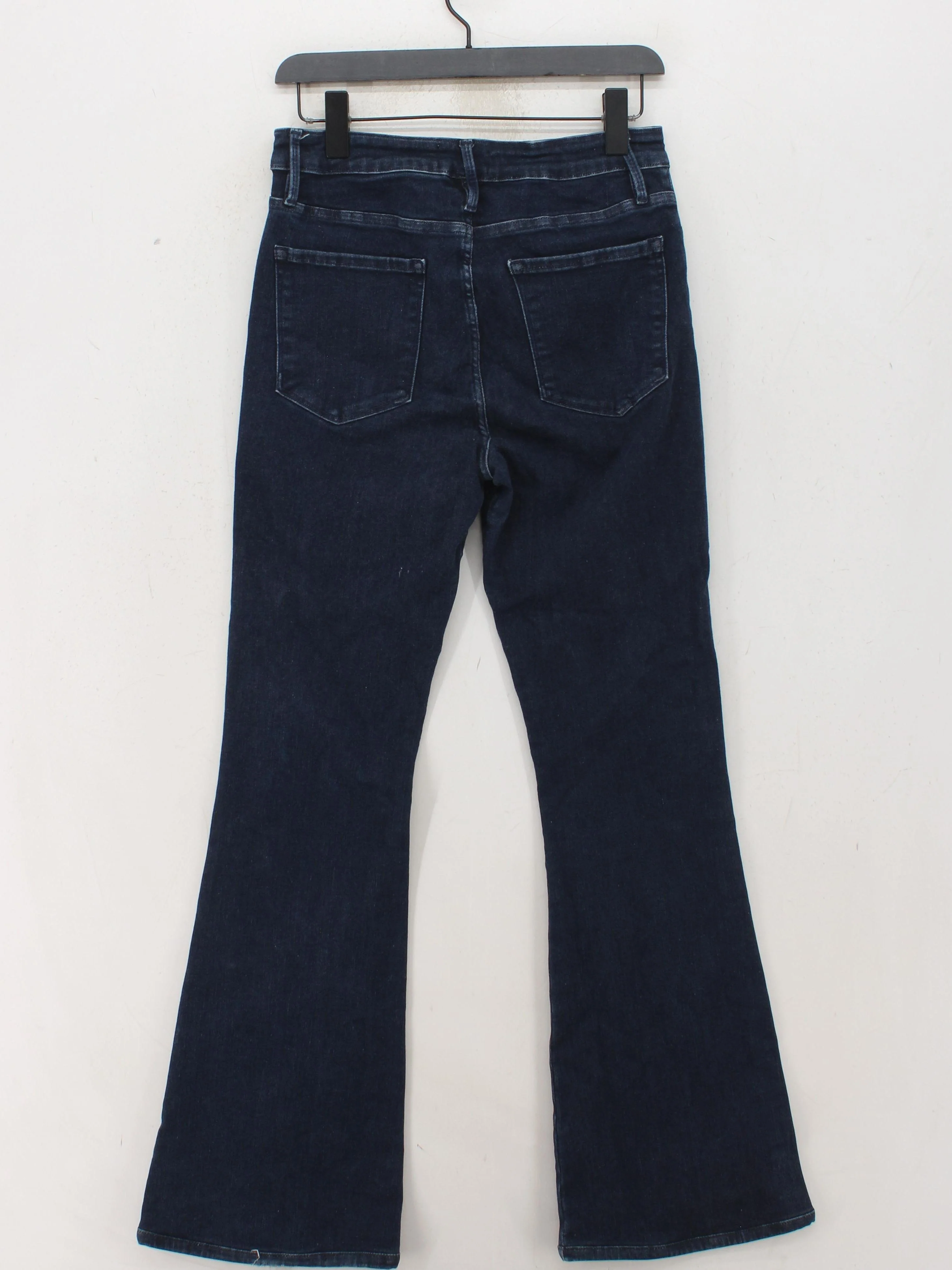 Frame Women's Jeans UK 6 Blue Cotton with Polyester, Elastane Flared - Image 2