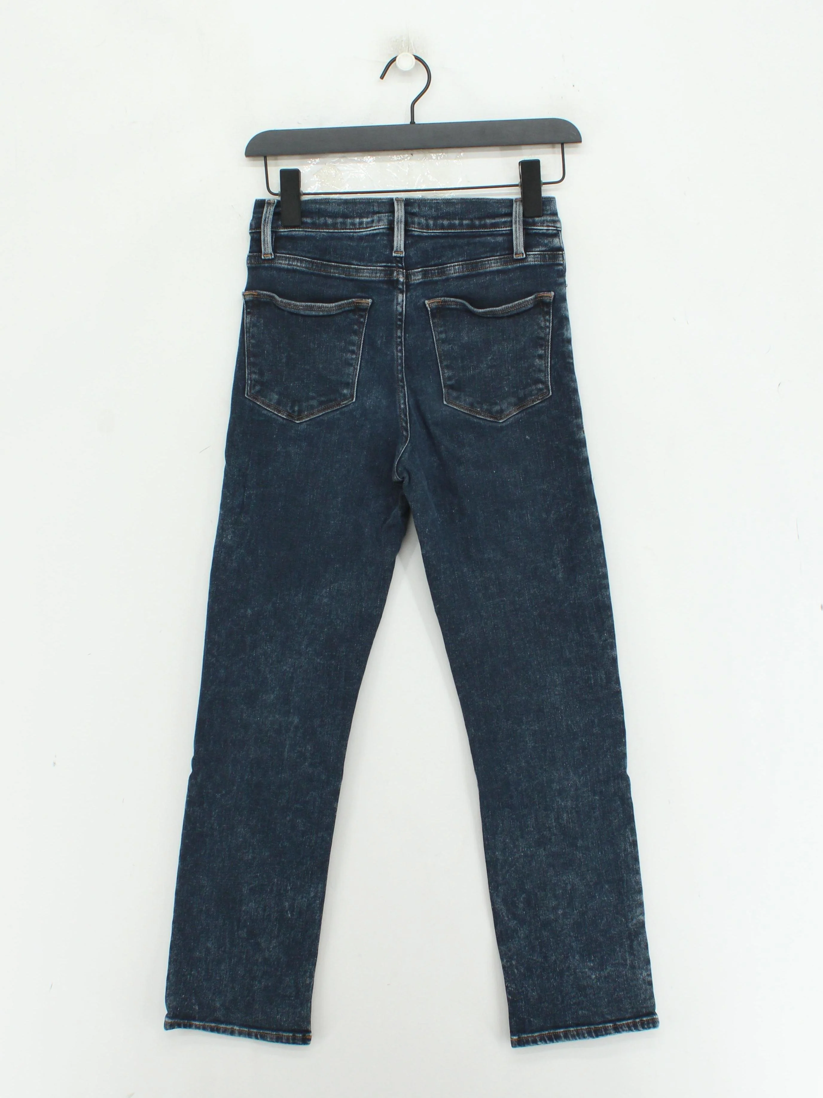 Frame Women's Jeans W 25 in Blue Cotton with Polyester, Elastane Straight - Image 2