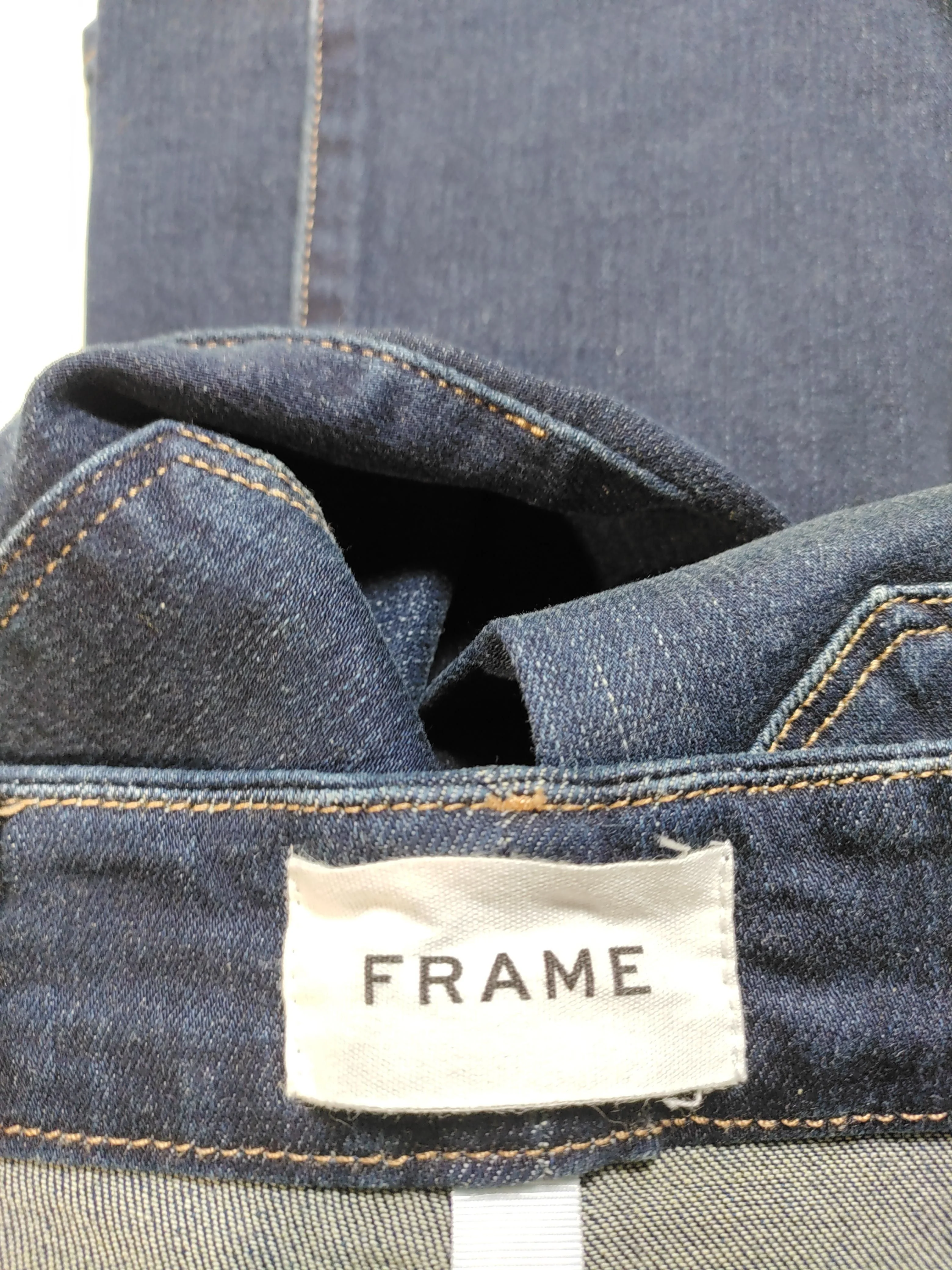 Frame Women's Jeans W 26 in Blue Cotton with Polyester, Elastane Flared - Image 6