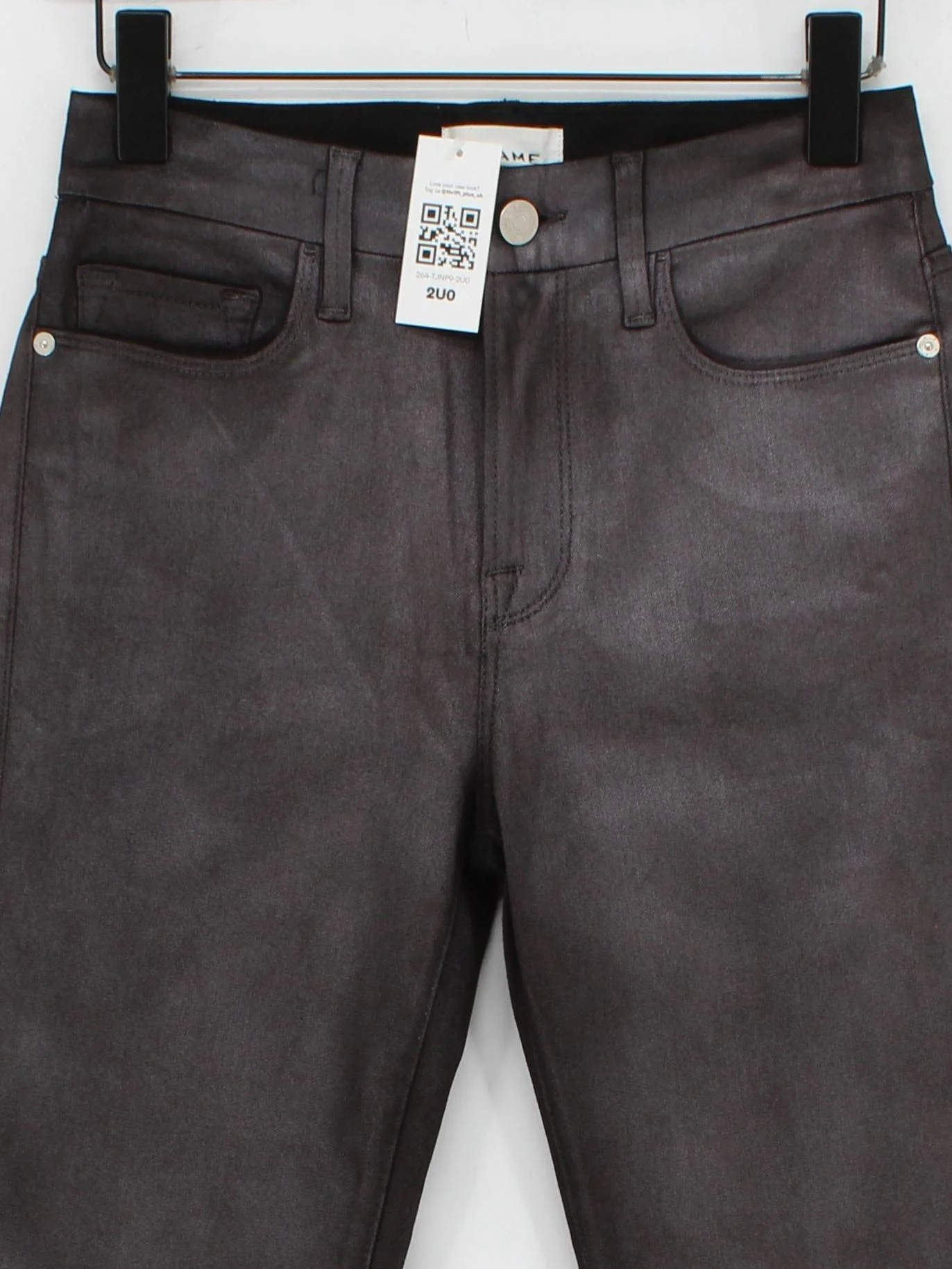 Frame Women's Trousers W 28 in Brown Cotton - Image 3