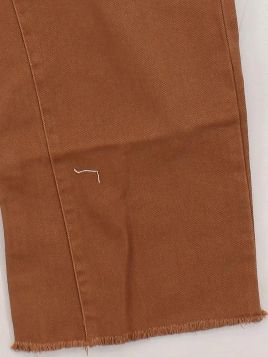 Frank And Oak Women's Trousers W 29 in Tan 100% Cotton Wide-Leg Chino - Image 4