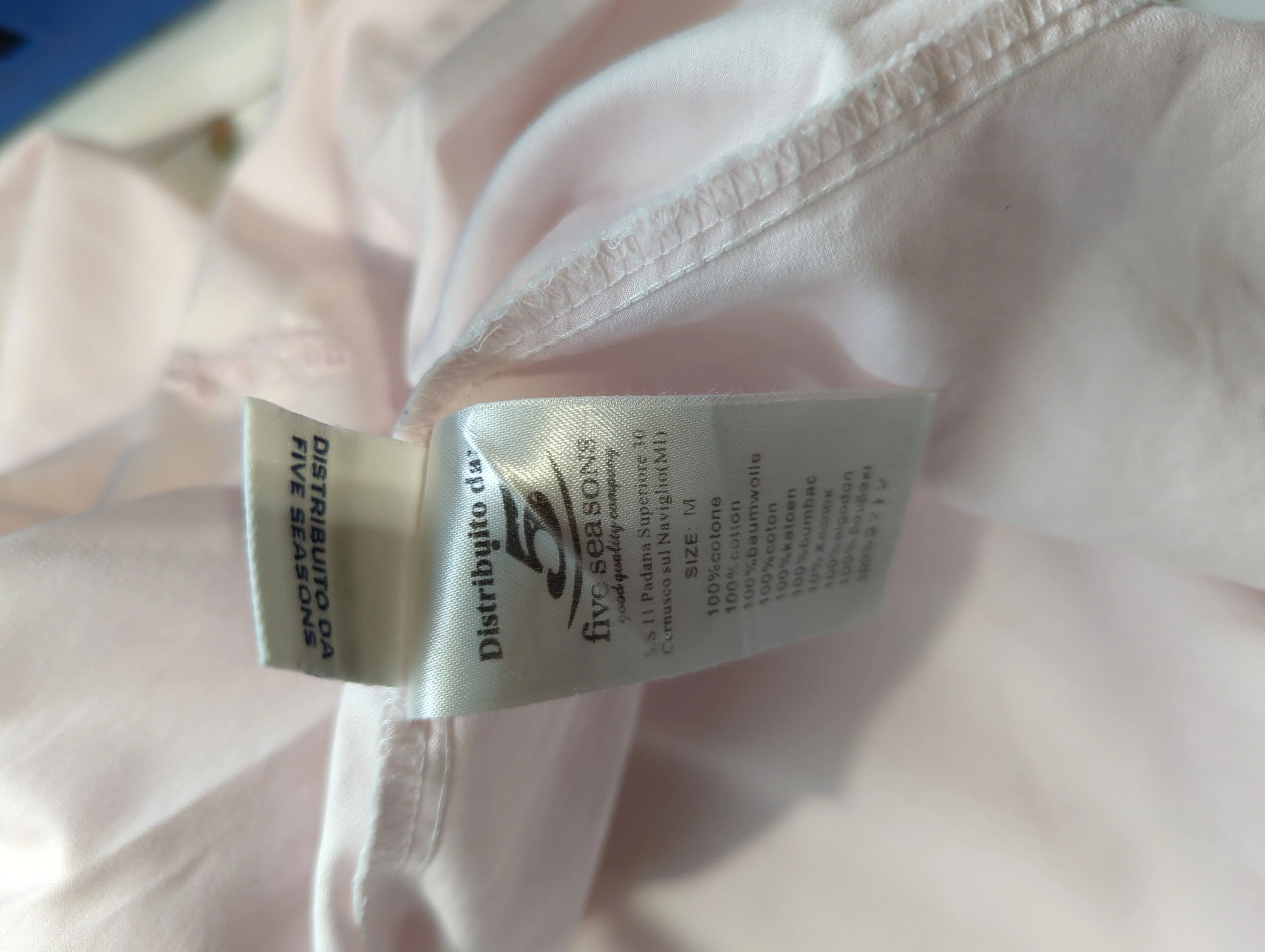 Fred Mello Women's Blouse M Pink 100% Cotton Long Sleeve High Neck Basic - Image 7