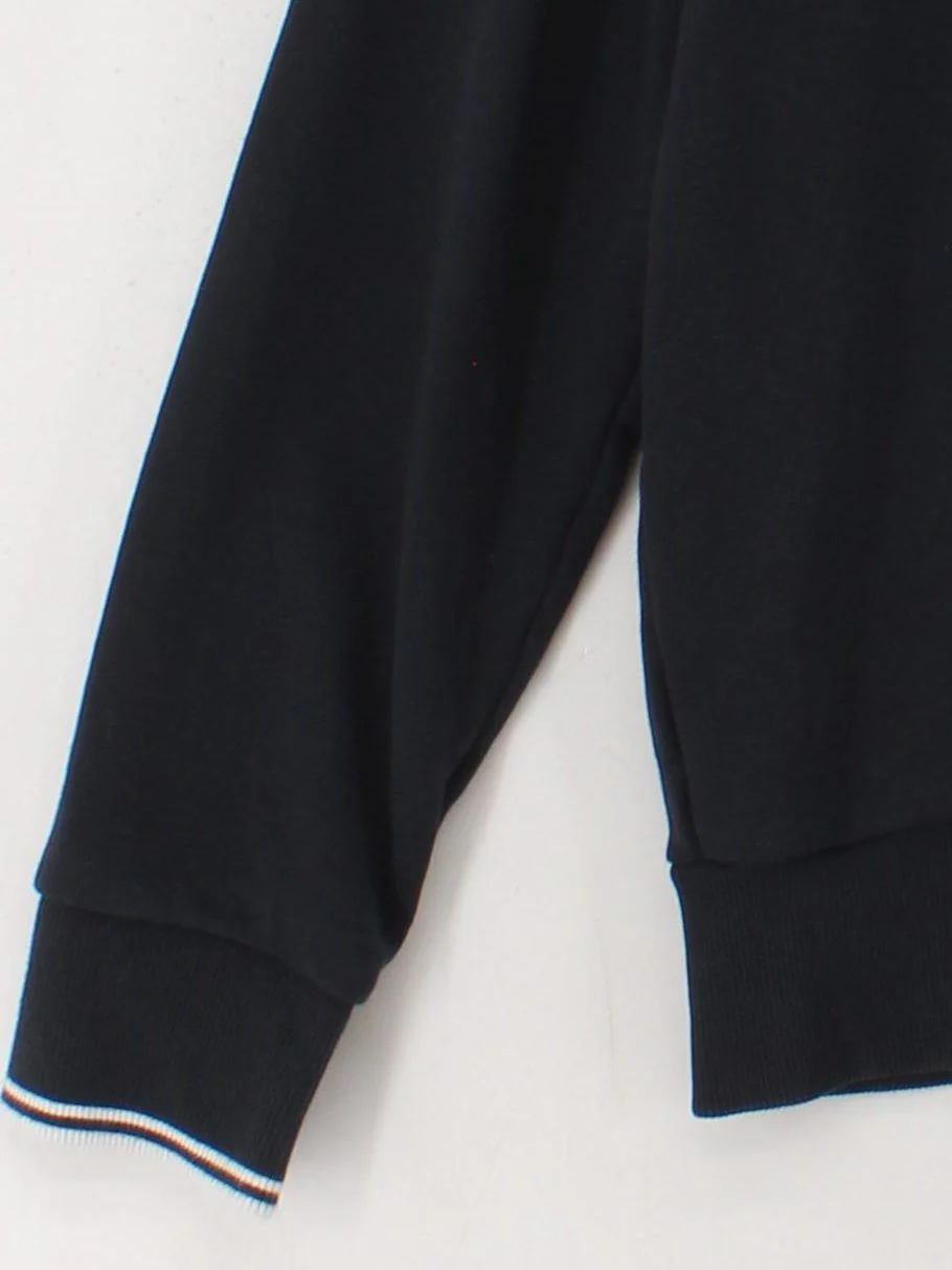 Fred Perry Men's Hoodie L Black Cotton with Polyester Pullover - Image 4