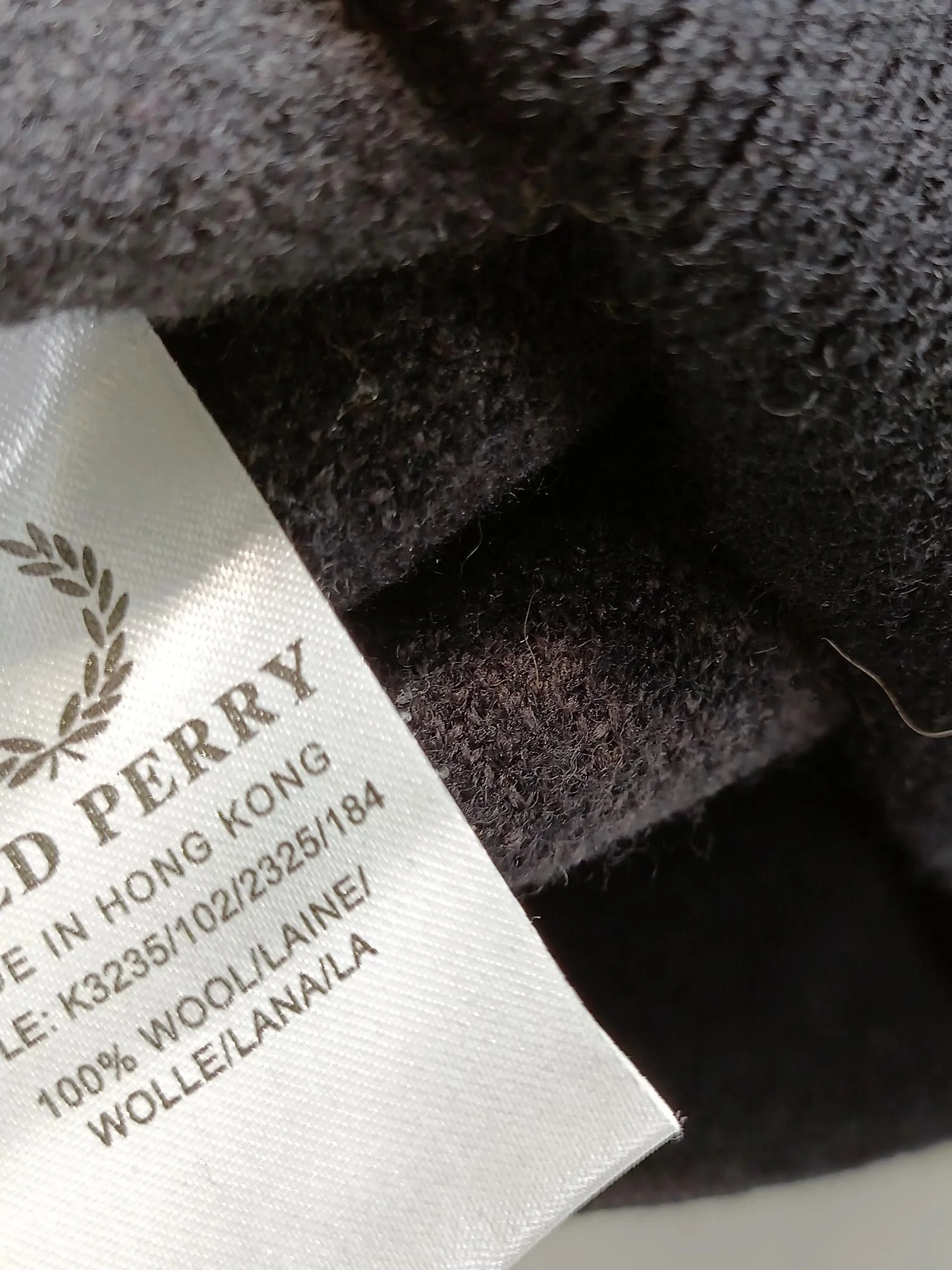 Fred Perry Men's Jumper M Grey Checkered 100% Wool Mock Neck Pullover - Image 7