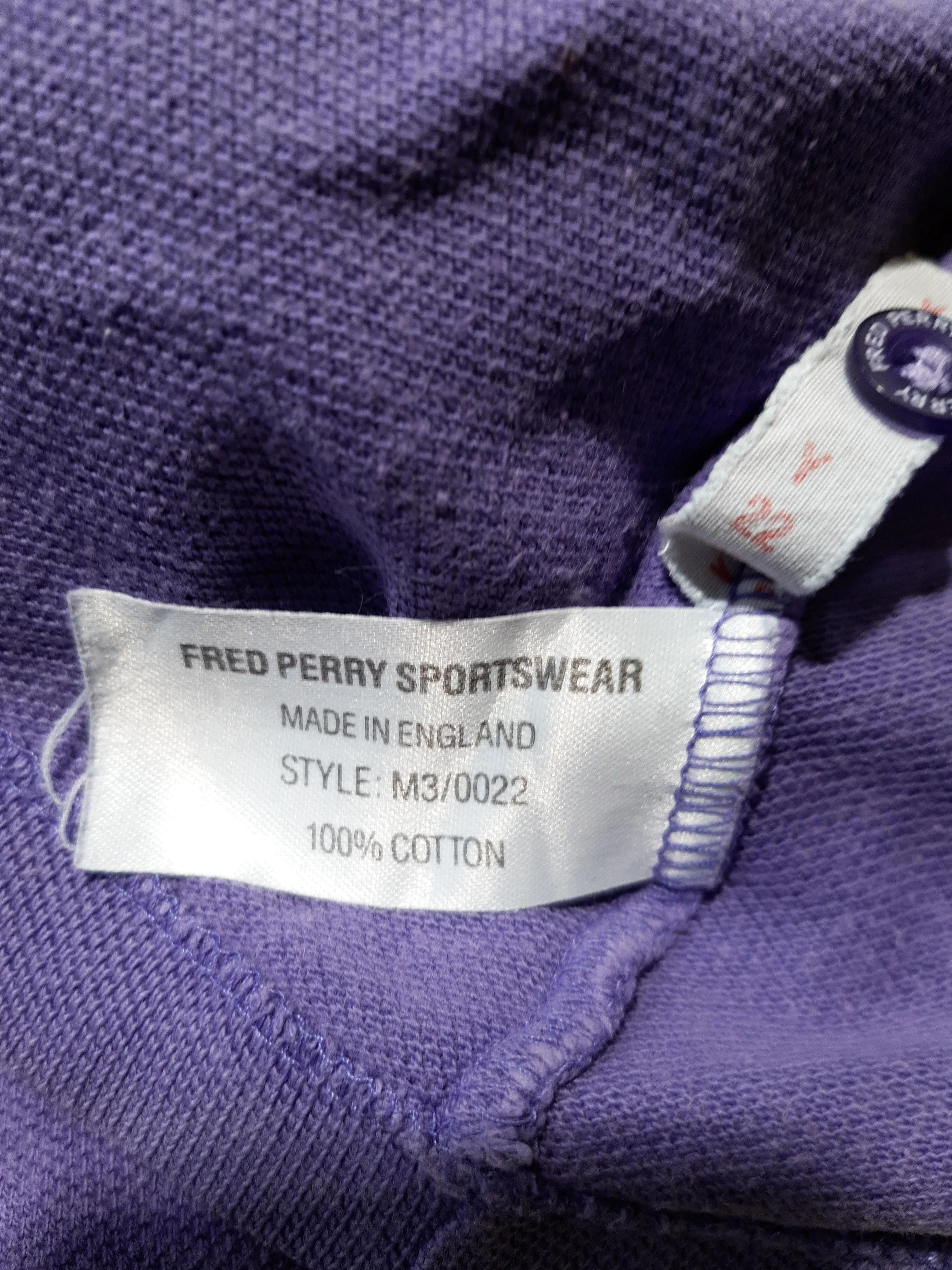 Fred Perry Men's Polo M Purple 100% Cotton Basic - Image 8
