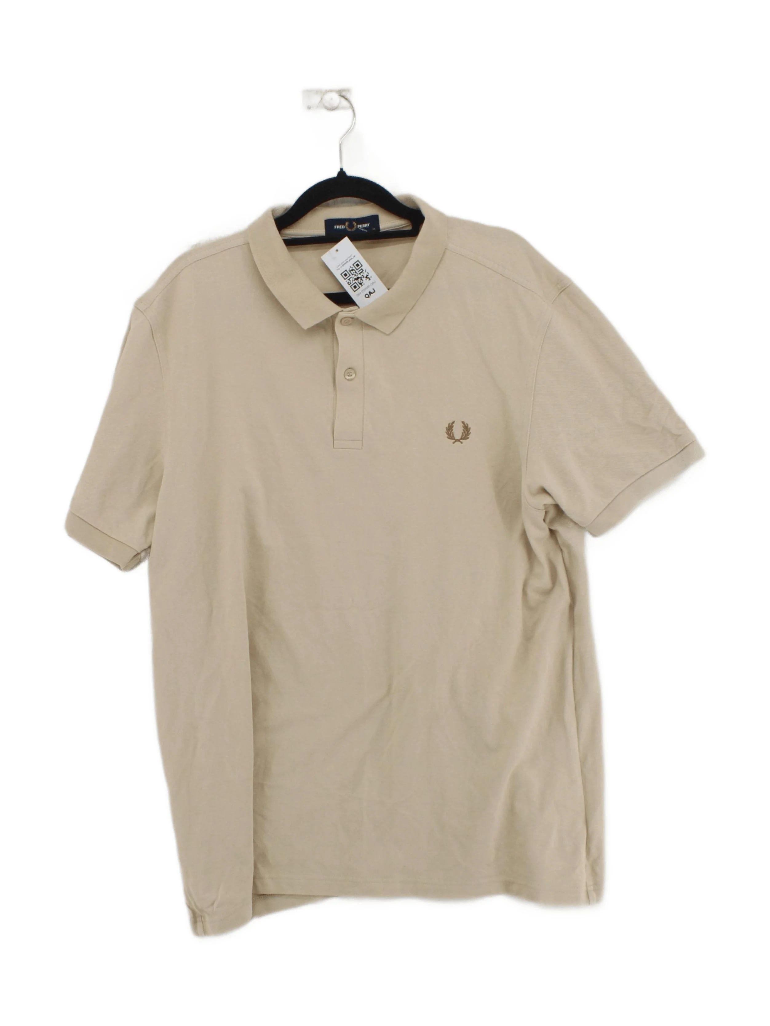 Fred Perry Men's Polo XL Cream 100% Cotton Basic
