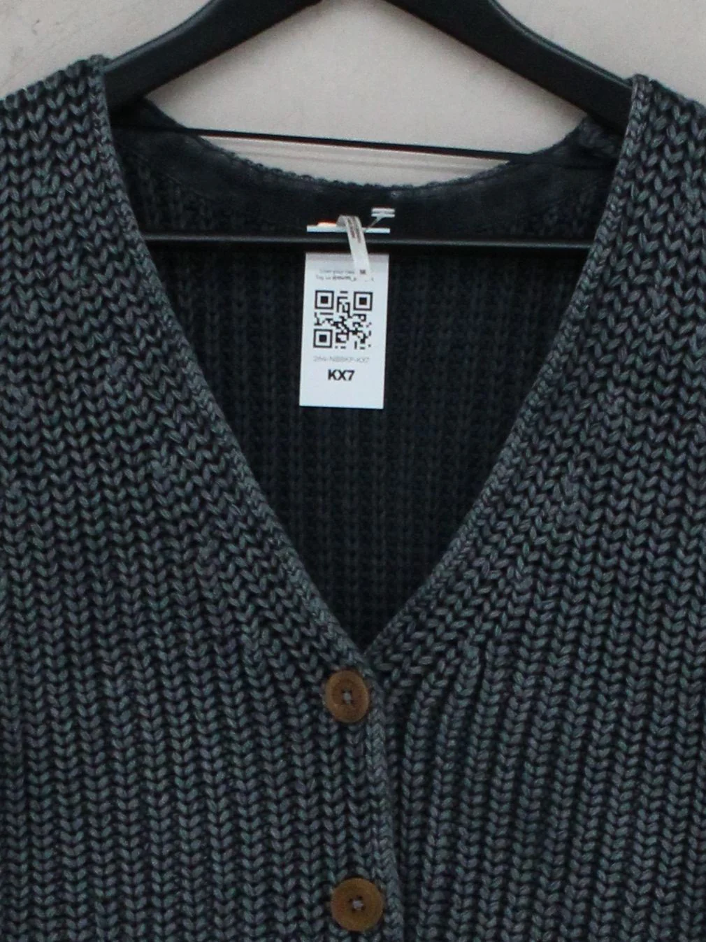 Free People Women's Cardigan M Grey 100% Cotton V-Neck Cardigan - Image 3