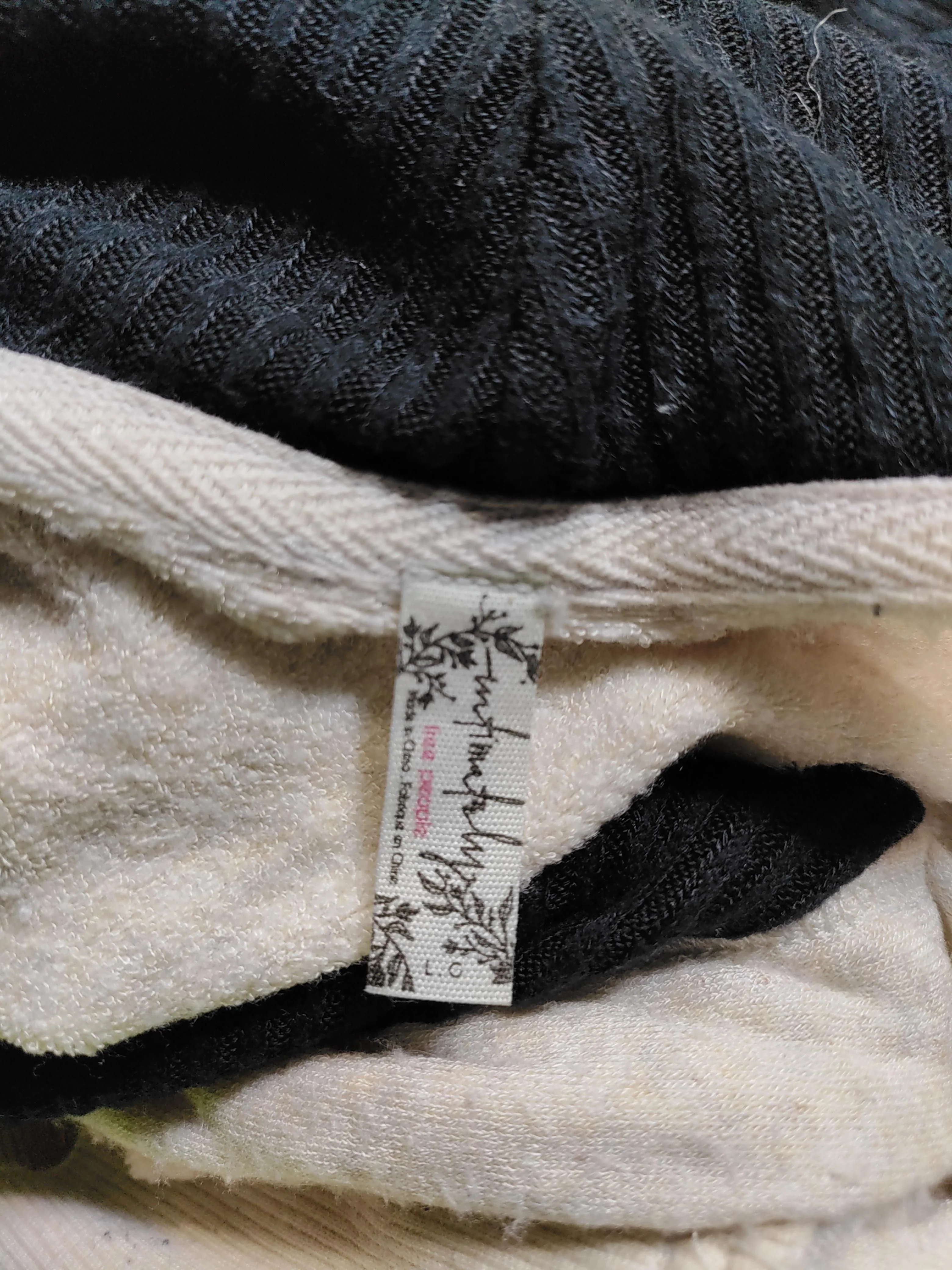 Free People Women's Hoodie L Cream Striped Viscose with Nylon Pullover - Image 6