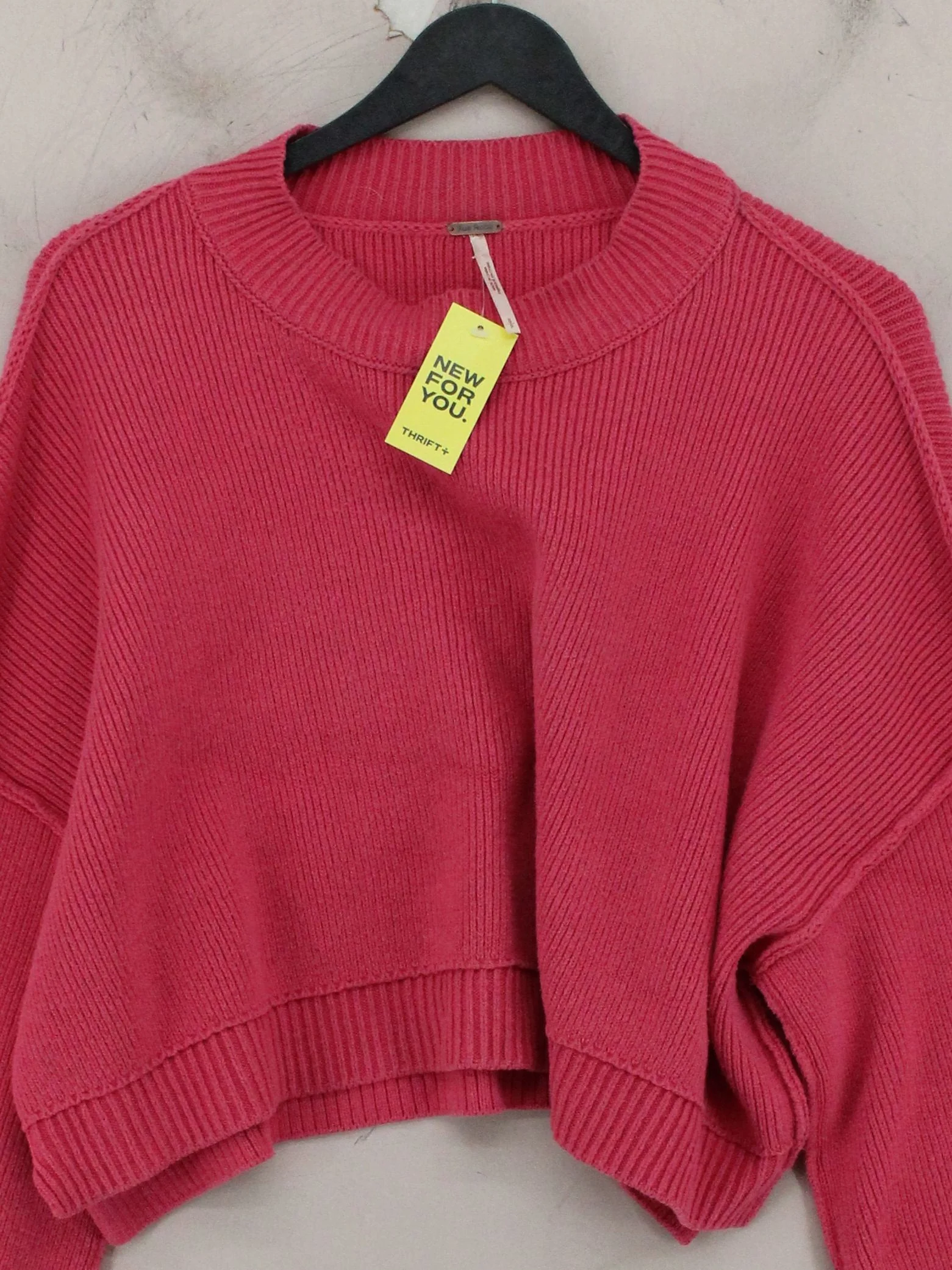 Free People Women's Jumper S Pink Cotton - Image 3