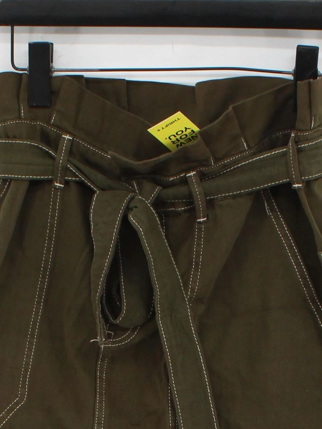 Free People Women's Mini Skirt UK 10 Green Cotton with Lyocell Modal Short Mini - Image 3