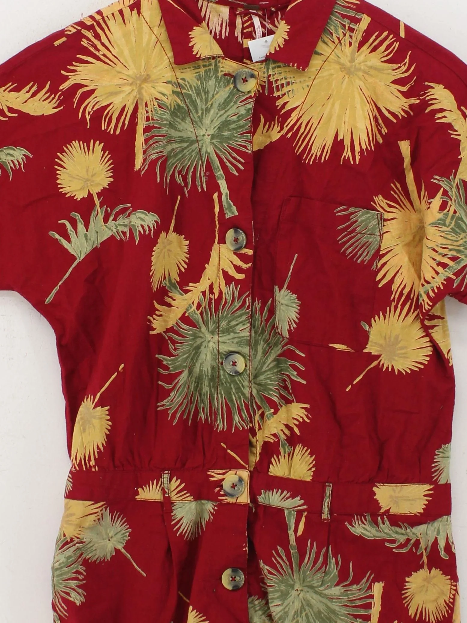 Free People Women's Playsuit M Red 100% Cotton Playsuit - Image 3
