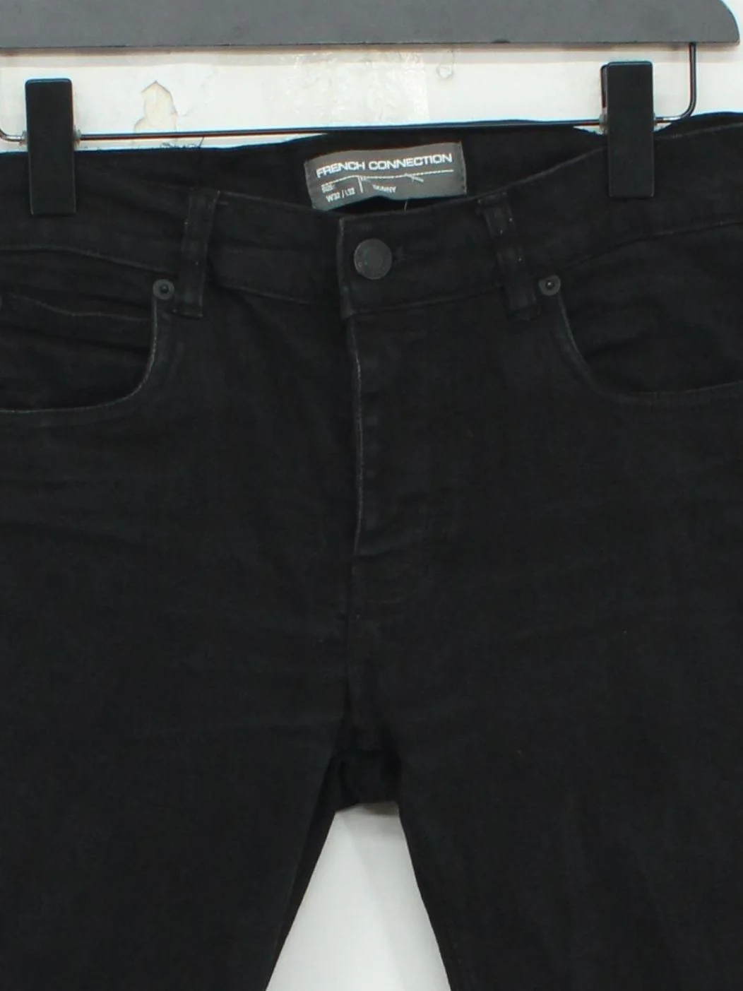 French Connection Men's Jeans W 32 in Black Cotton with Elastane Skinny - Image 3