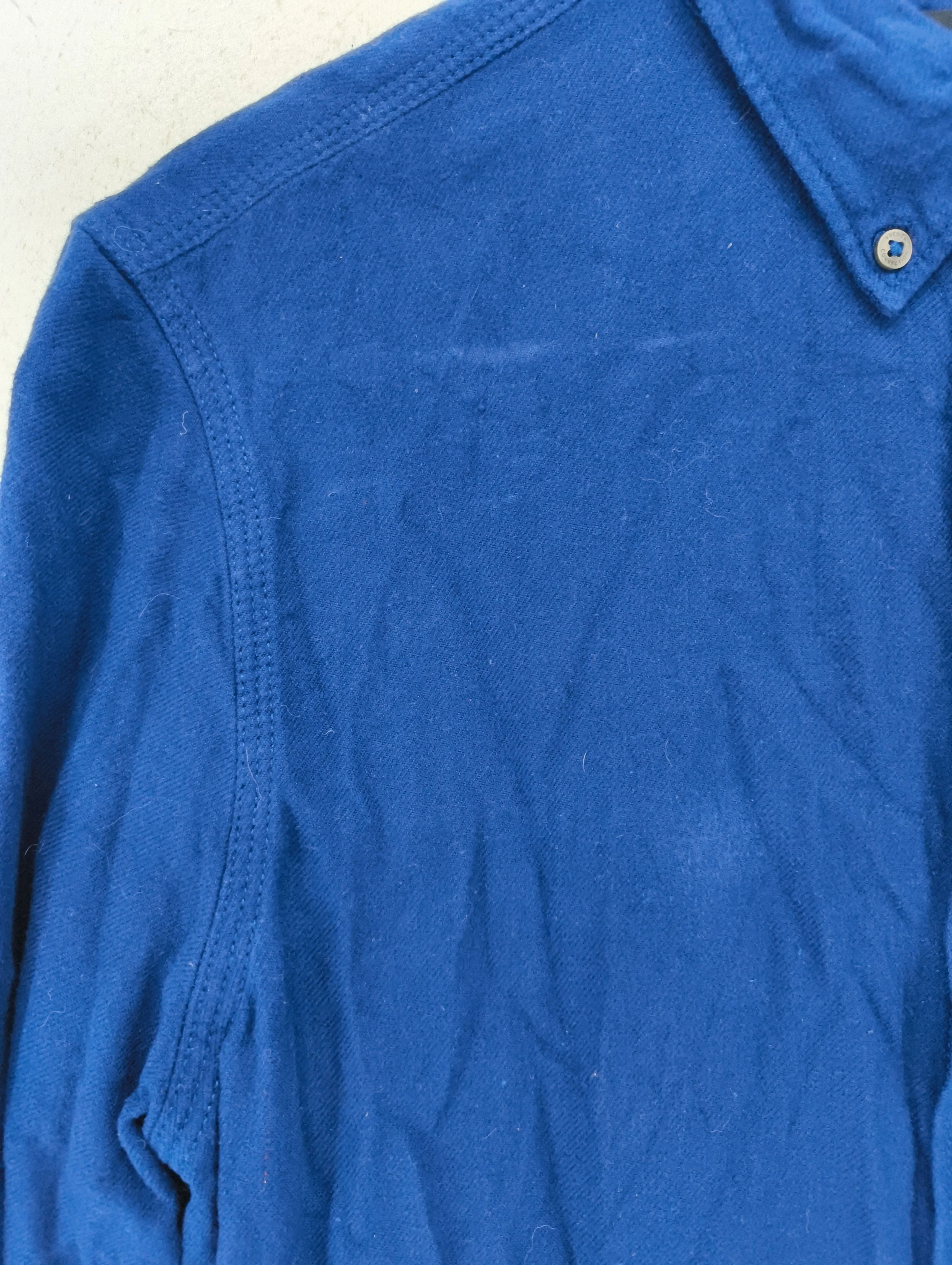 French Connection Men's Shirt L Blue 100% Cotton Basic - Image 5