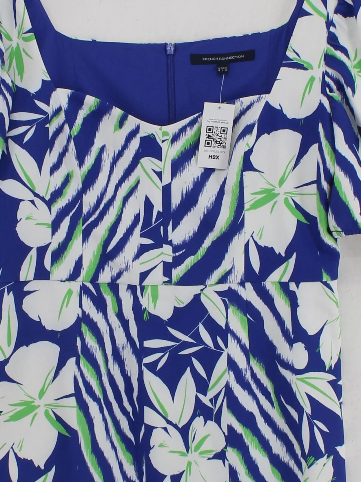 French Connection Mini Dress UK14 in Blue - Image 3