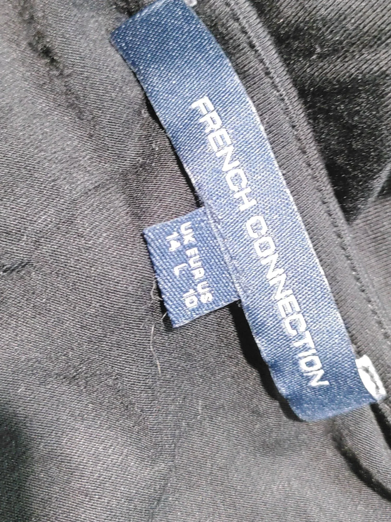 French Connection Shirt Mini Dress UK14 in Black - Image 6