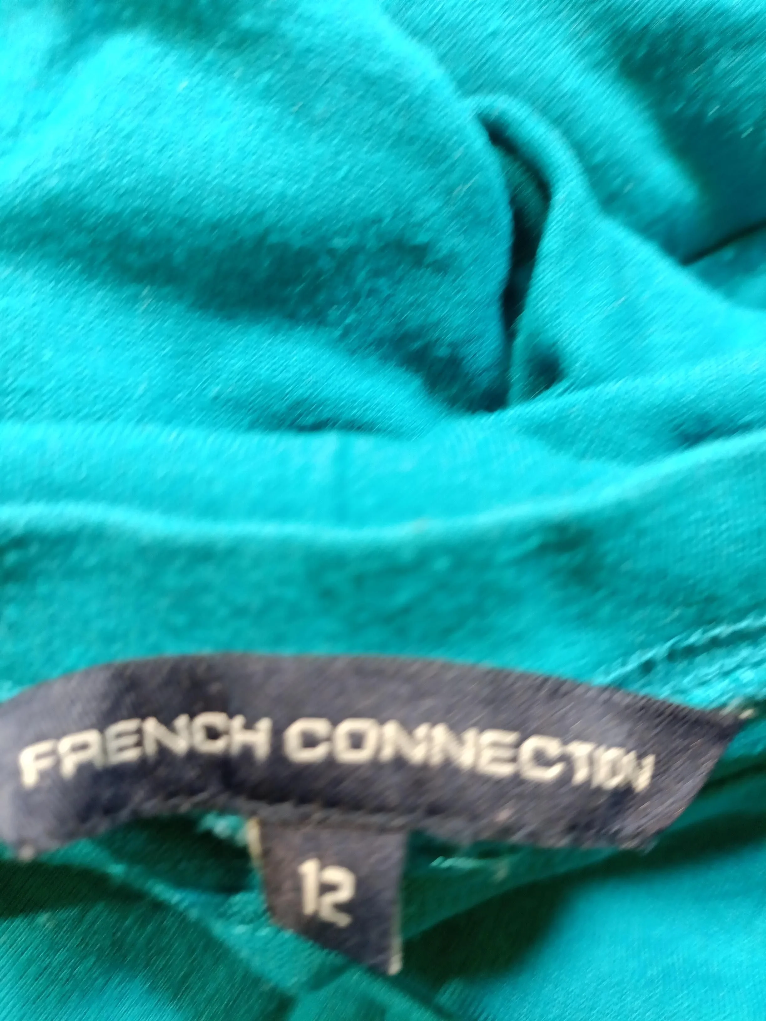 French Connection Skater Mini Dress UK12 in Green - Image 8