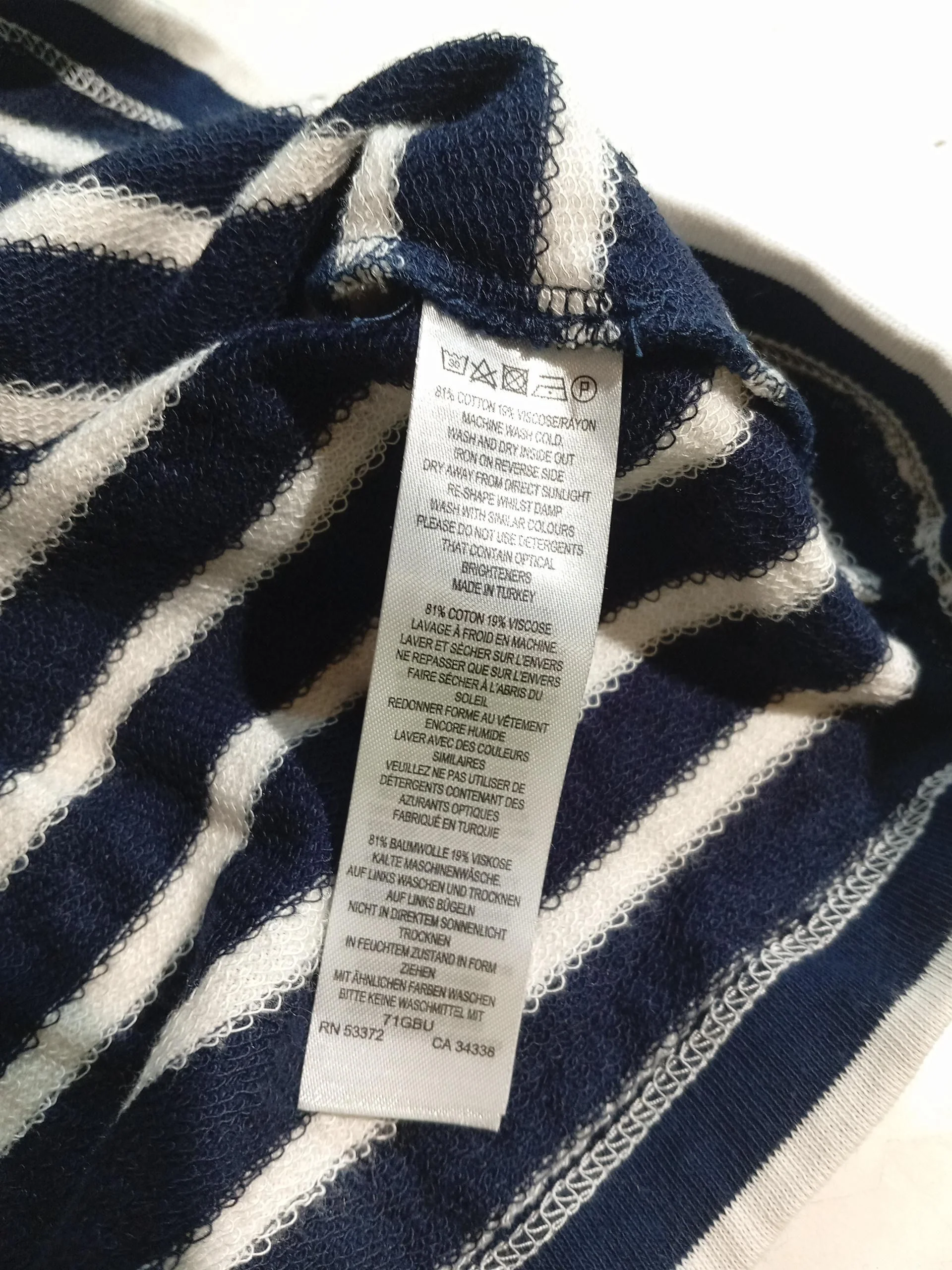 French Connection T-Shirt Mini Dress UK14 in Blue - Image 6