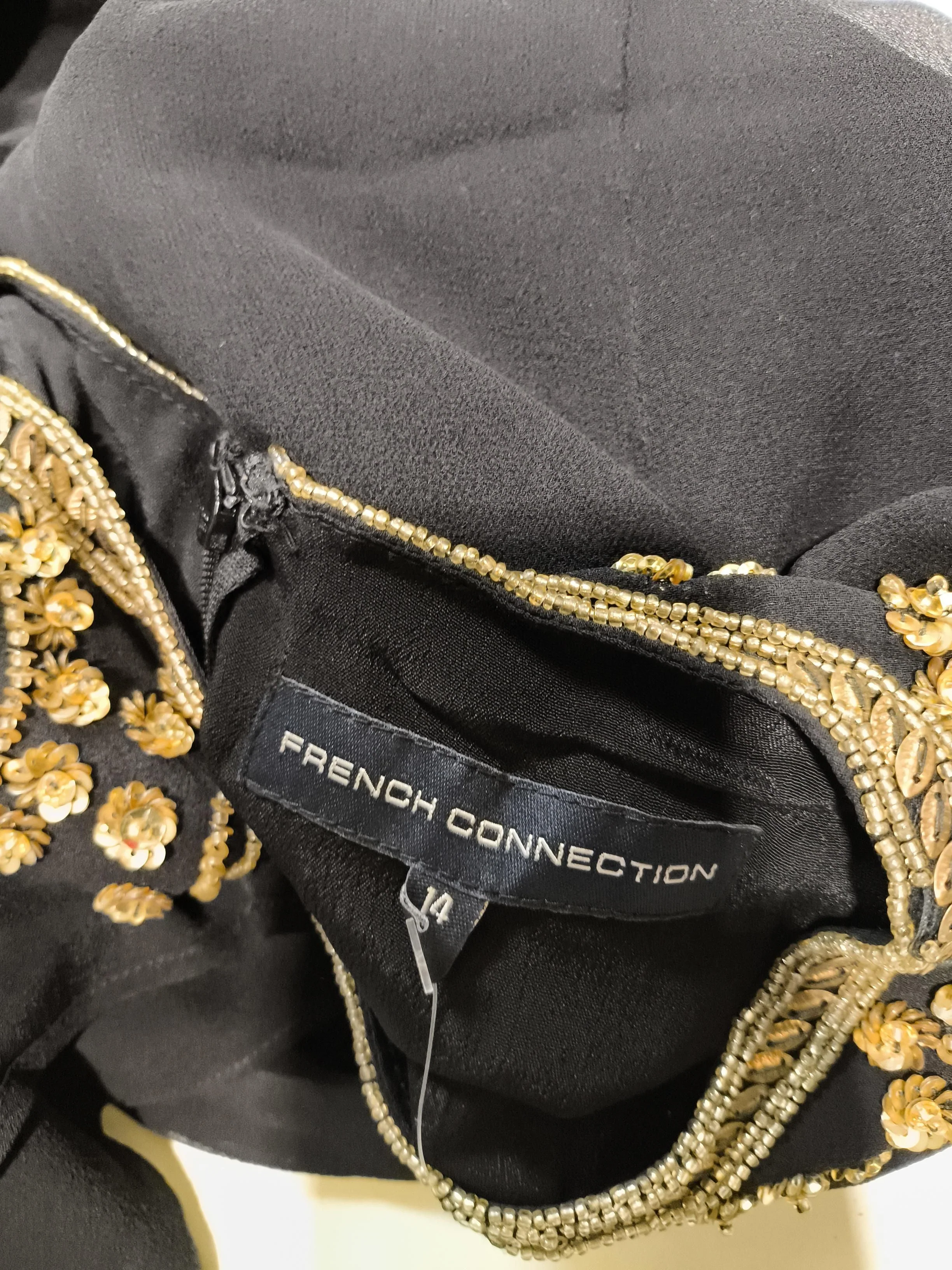 French Connection Women's Blouse UK 14 Black Silk with Viscose Basic - Image 5