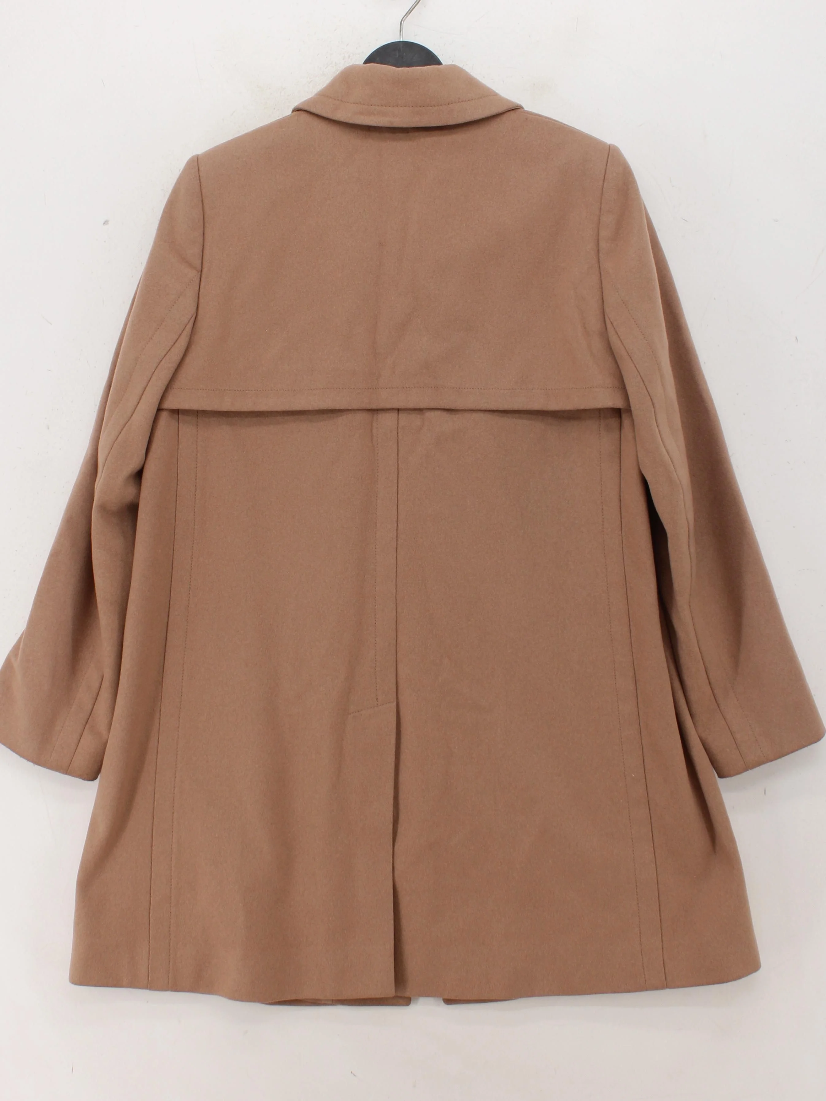 French Connection Women's Coat UK 12 Tan Wool with Polyamide, Cashmere Overcoat - Image 2